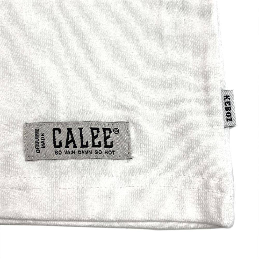 CALEE - × KEBOZ CLASSIC LOGO S/S TEE (WHITE) / ケボズ コラボ Tシャツ | LOOPHOLE