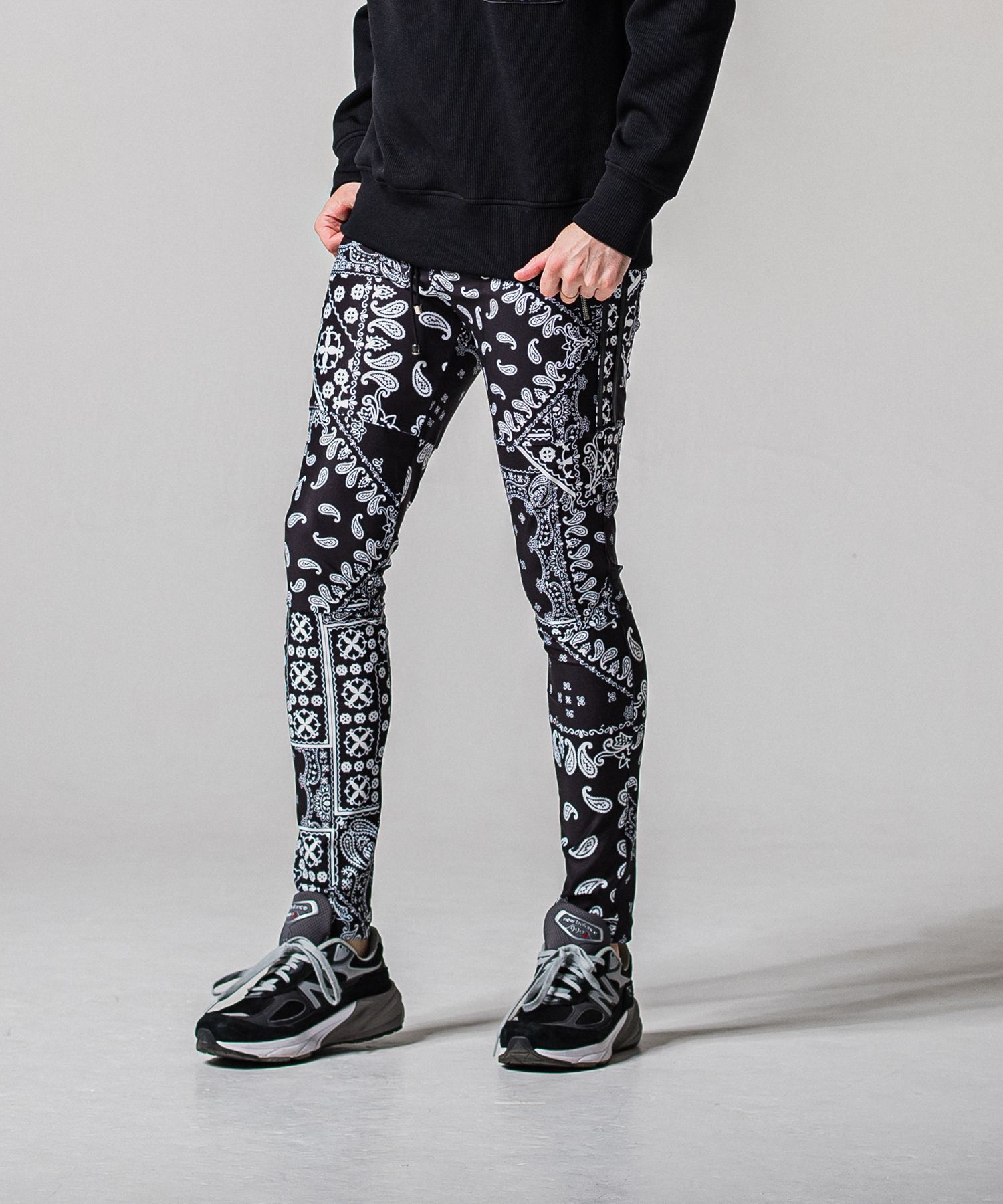 JOHNSON LINE NYLON PT / RC39-ST-009 / ジョンソンナイロンラインパンツ / バンダナブラック (3月上旬入荷予定)