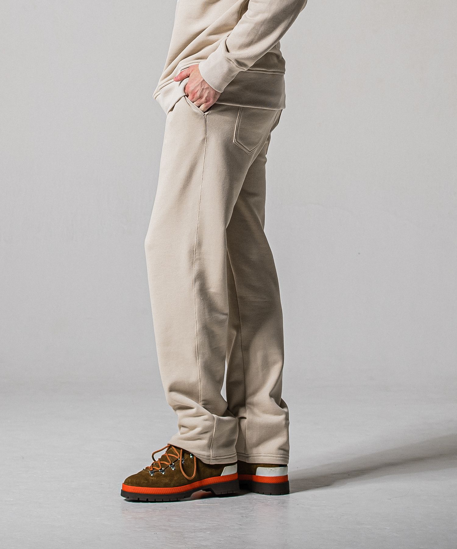 HF URAKE WIDE TUCK PANTS / RC39-ST-016WT / 高機能スウェットワイドタックパンツ / グレージュ (1月中旬入荷予定)