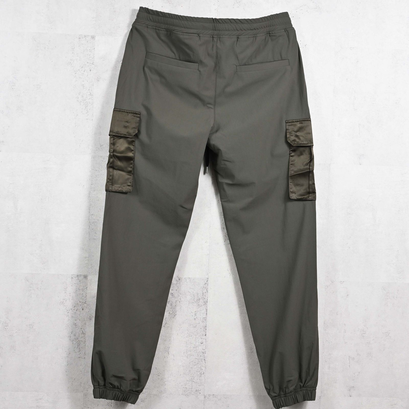 NY PT CARGO PANTS / RC39-ST-035 / ナイロン裾ゴムイージーカーゴパンツ / カーキ (2月中旬入荷予定)