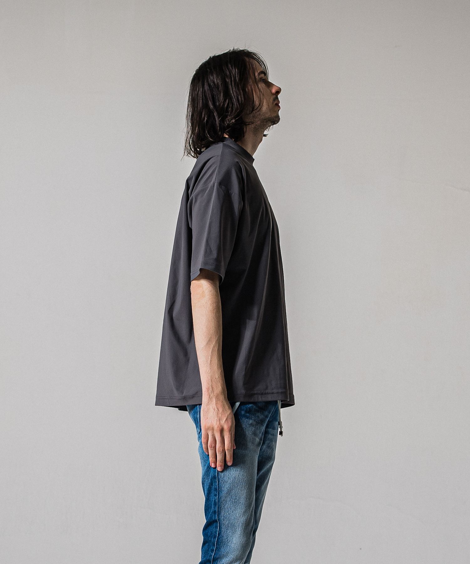 SIDE RC OVER TEE / RC39-T-004 / サイドロゴナイロンビッグTシャツ / グレー (4月上旬入荷予定)