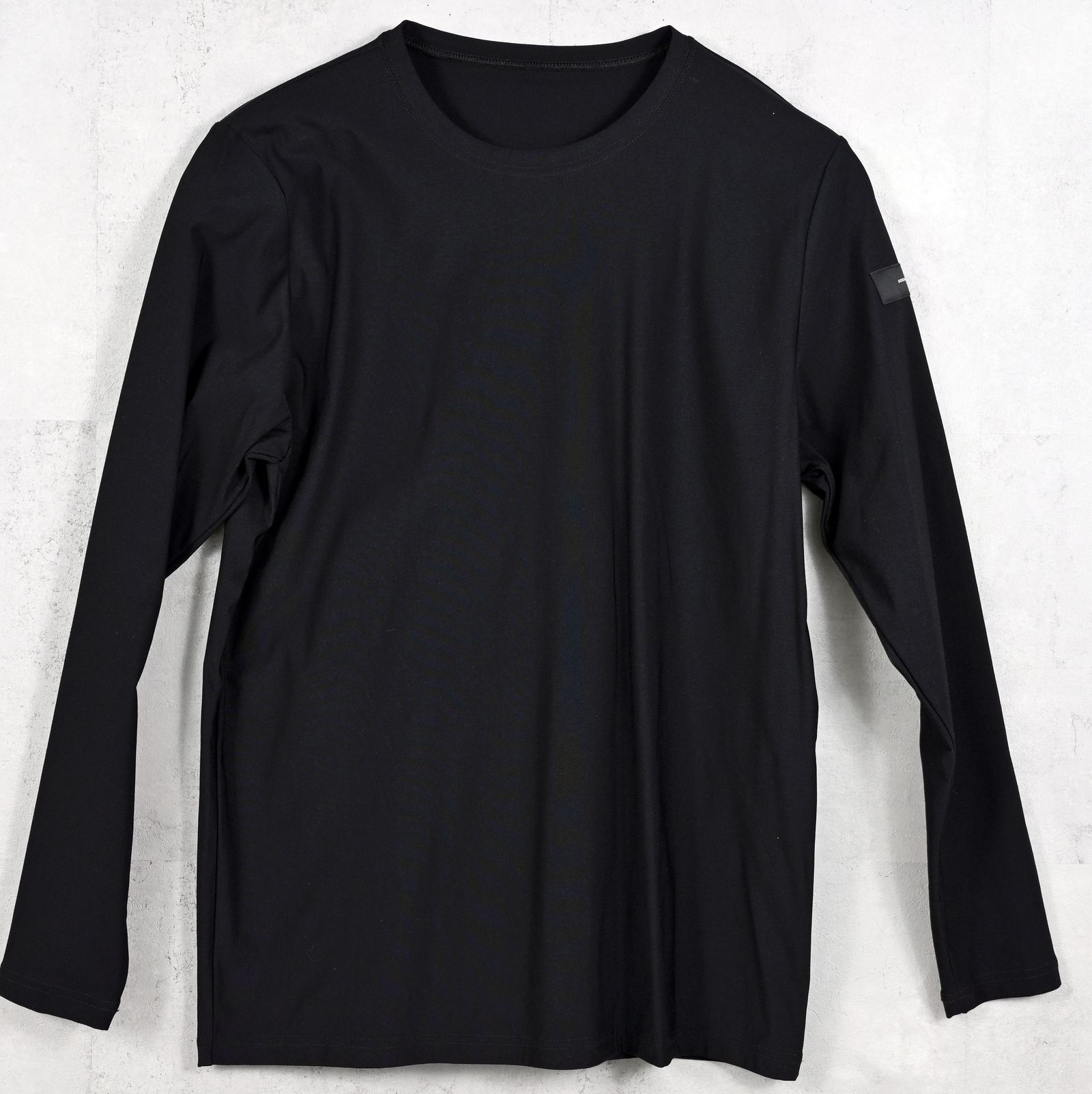 NYLON LONGSLEEVE TEE / RC39-T-006 / 無地ナイロン長袖Tシャツ / ブラック (3月上旬入荷予定)