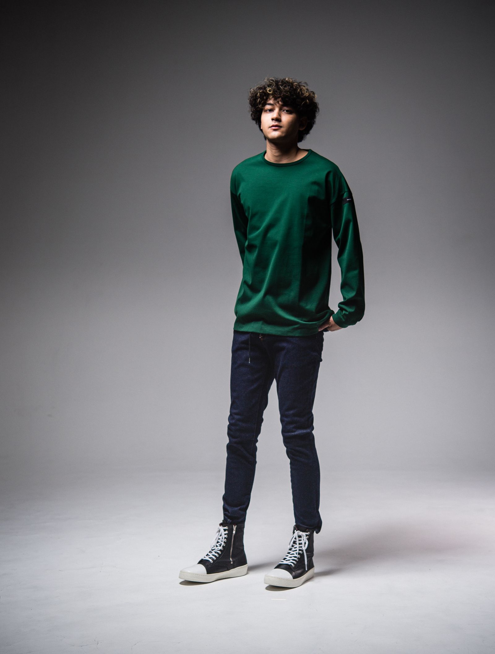 BACK ID ROGO LONG SLEEVE / RC25-T-001 / バックロゴビッグロングTシャツ / グリーン ※