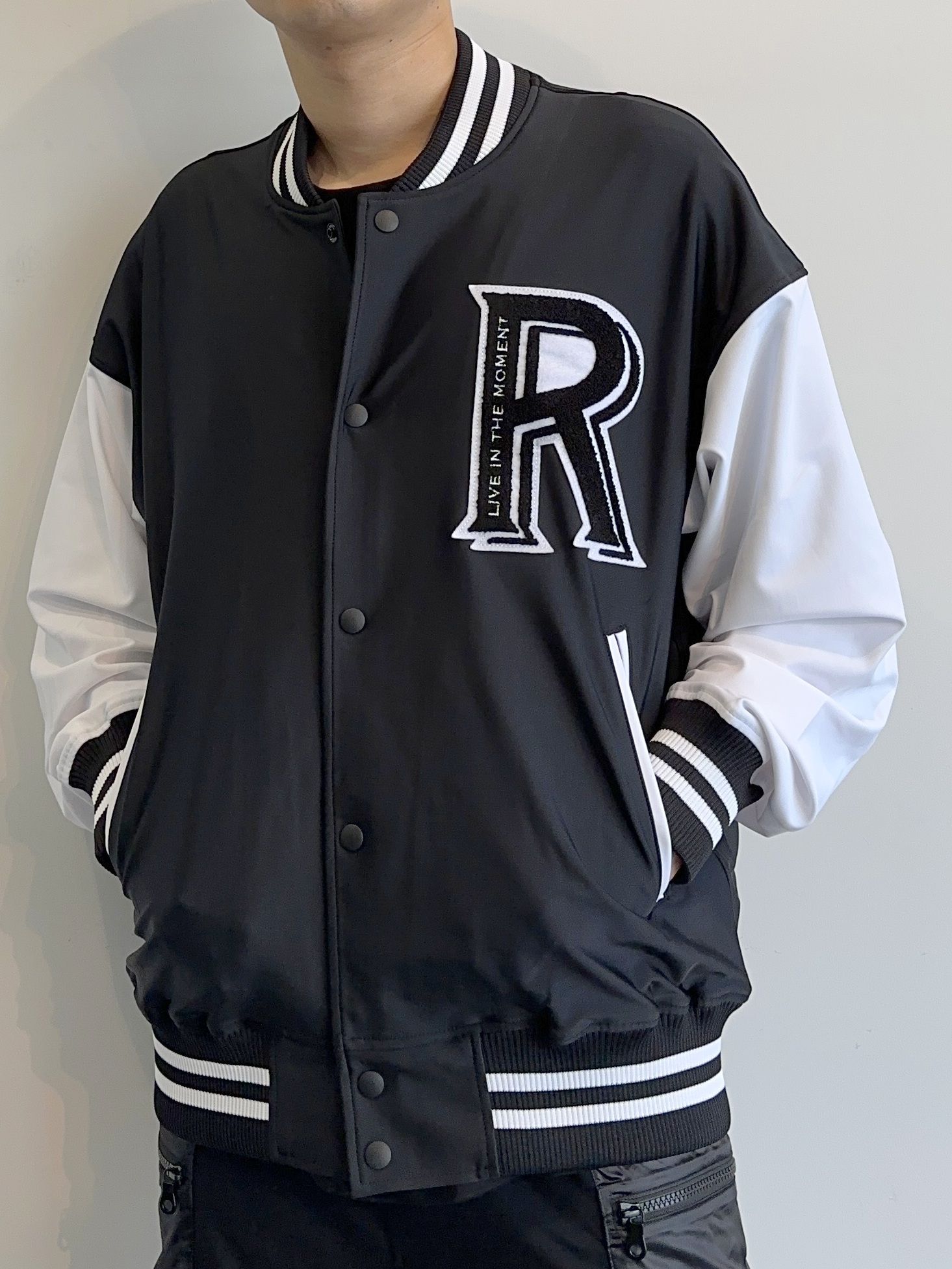 RUSH OVER VARSITY JACKET / RC28-C-002 / ラッシュガードスタジャン / ブラック※ - 1(S)