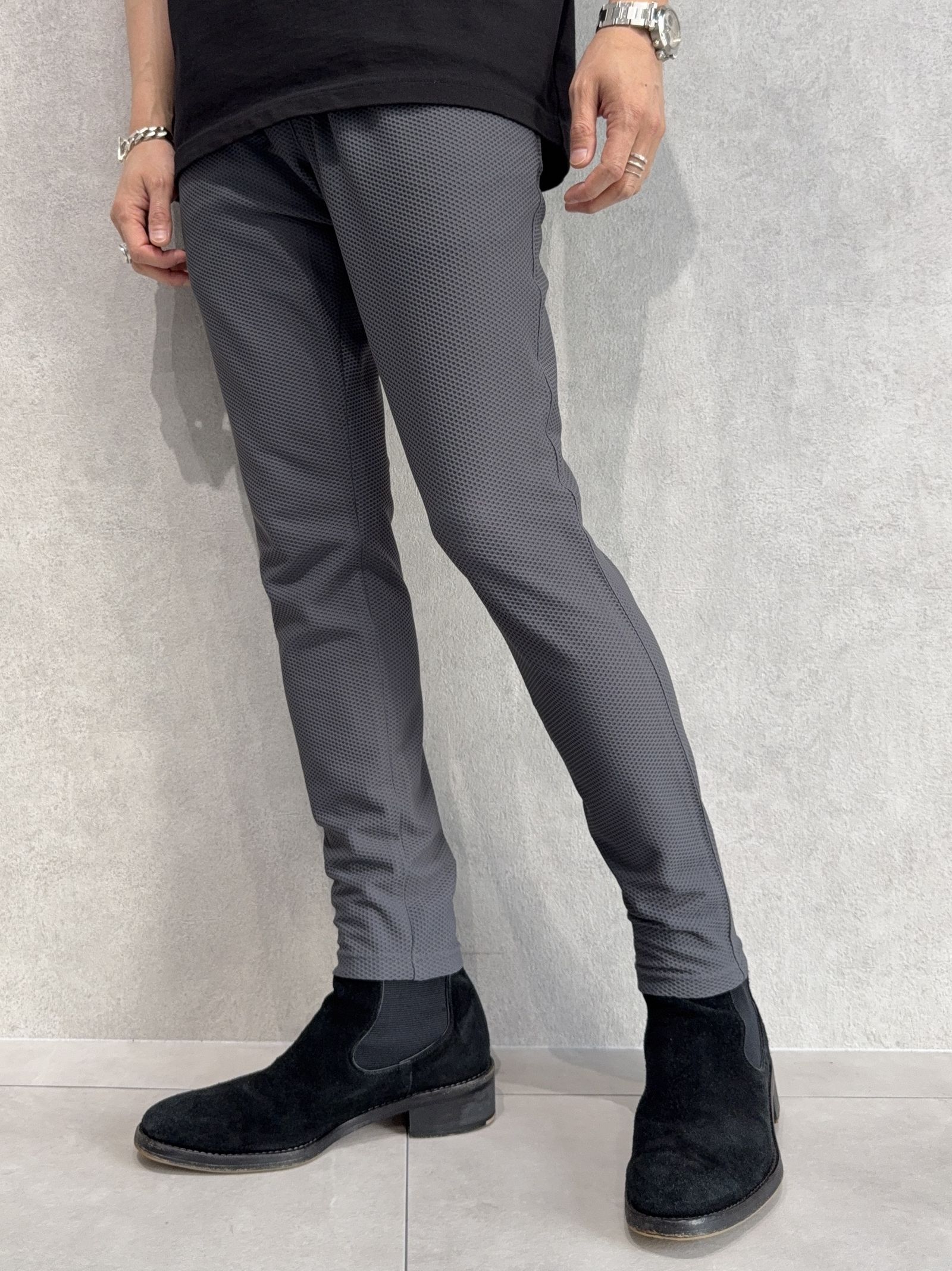 CHRIS EASY TUCK PANTS / RC40-ST-016T / イージータックパンツ / メッシュチャコール