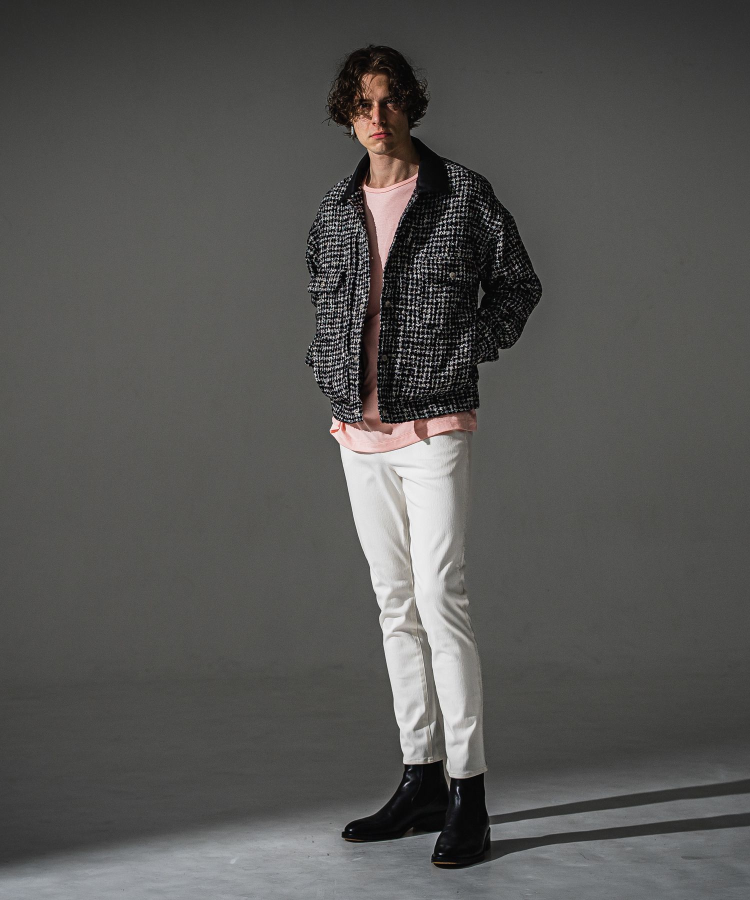 MICK DENIM JERSEY / BASIC-ST-020 / デニムジャージテーパードパンツ / ホワイト (9月上旬入荷予定)