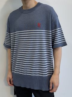 MARIN BORDER HALF KNT / RC28-K-004 / ボーダールーズ半袖サマーニット / デニム