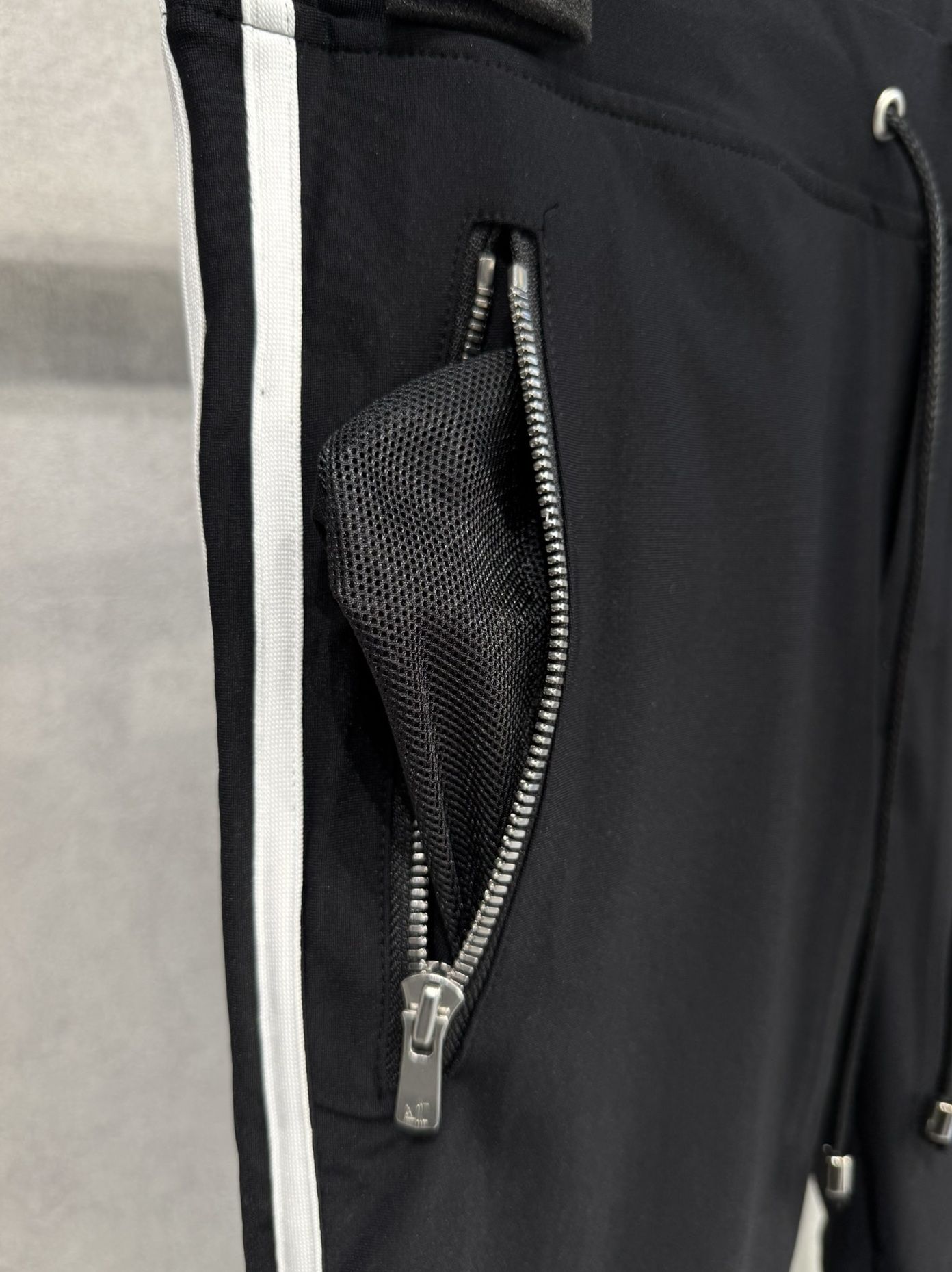 JOHNSON LINE NYLON PT / BASIC-ST-009 / ジョンソンナイロンラインパンツ / ブラック×ホワイト