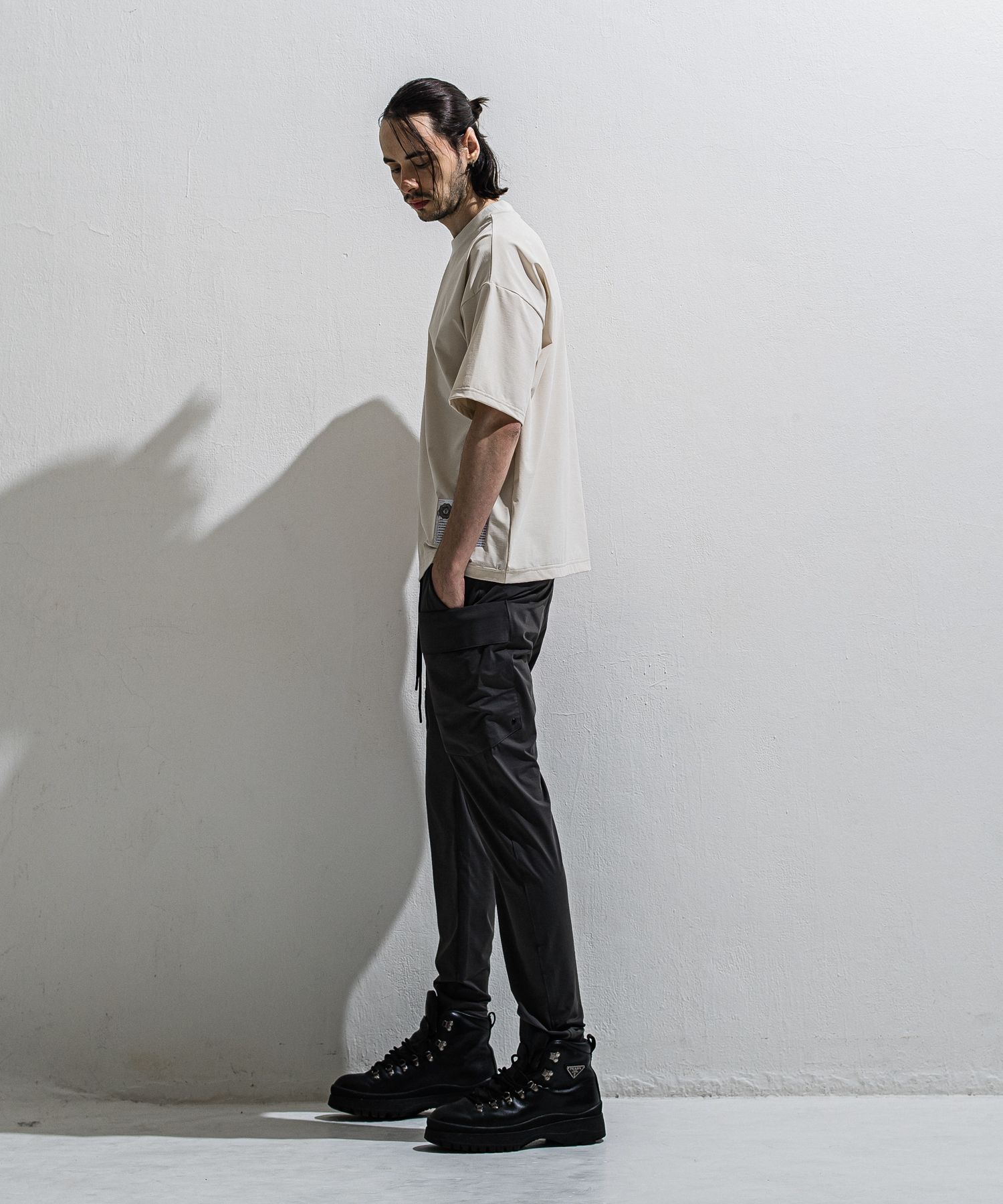 WILL OVER NYLON T / DP1-T-002 / ウィルプリントナイロンビッグTシャツ / グレージュ (4月上旬入荷予定)