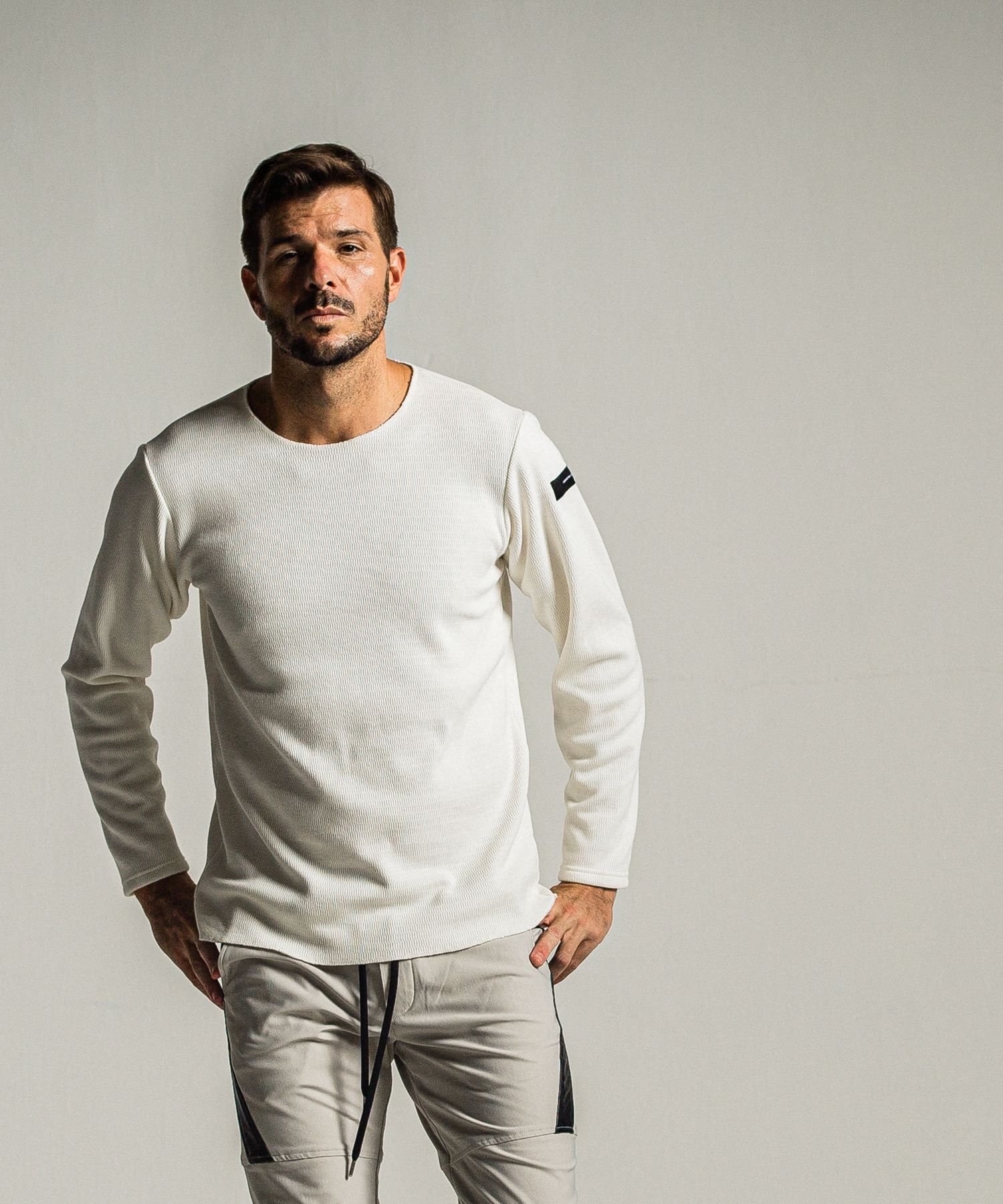 VELOURS FLEECE NEO THERMAL / RC34-C-001 / 裏起毛サーマルロングTシャツ / ホワイト