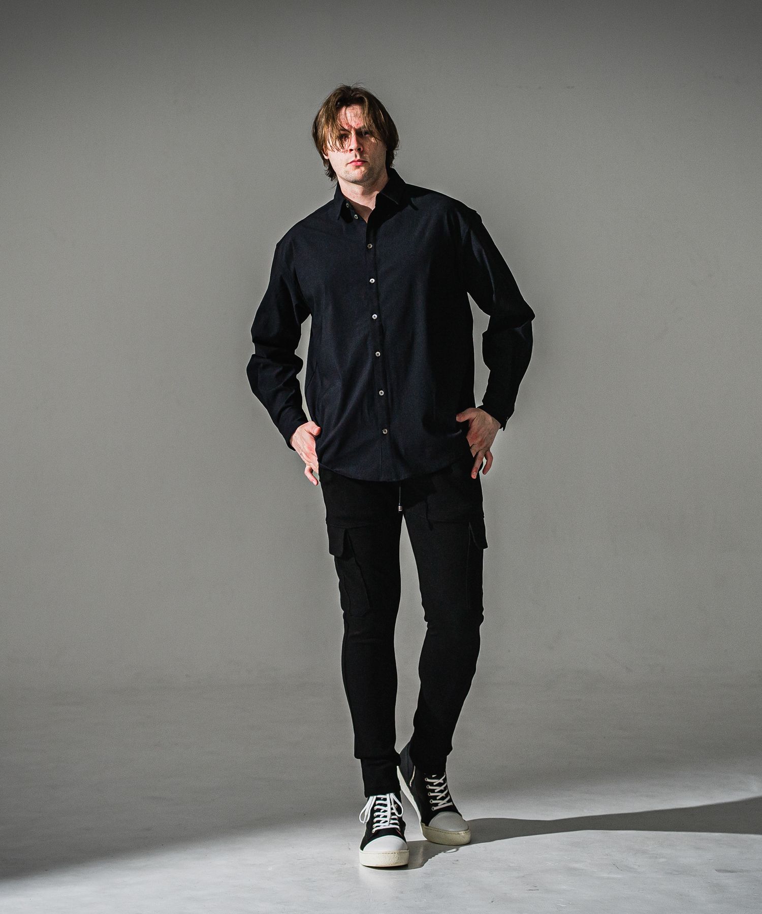 SEMI WIDE TUCK PANTS / RC41-ST-016WT / セミワイドタックパンツ / ブリスターブラック (7月下旬入荷予定)