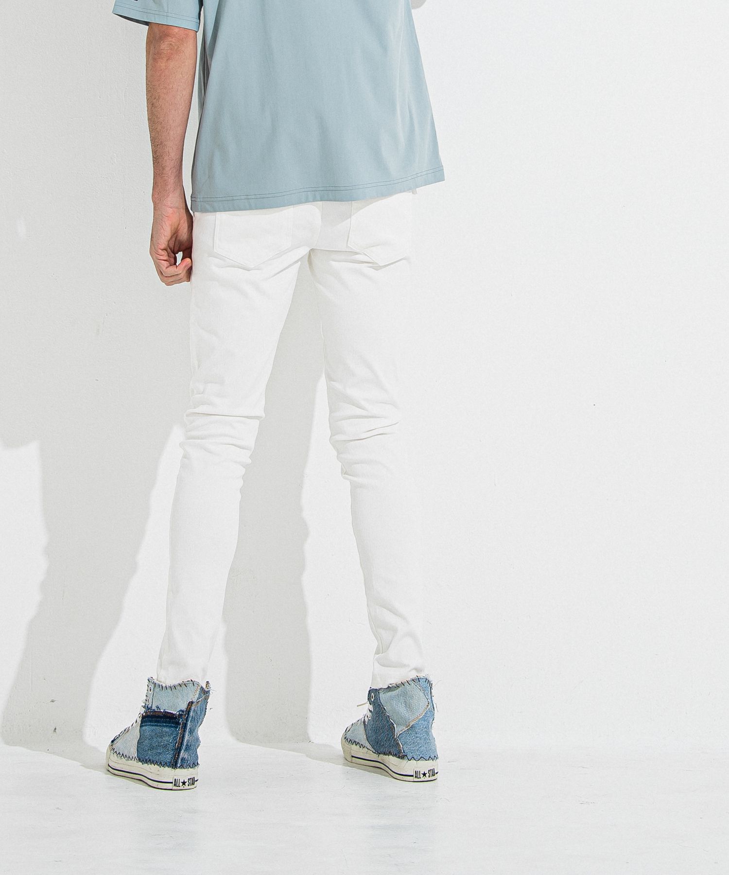 DENIM JERSEY CHRIS EASY TUCK PT / RC36-ST-016TD / ライトオンスデニムジャージイージータックパンツ / ホワイト