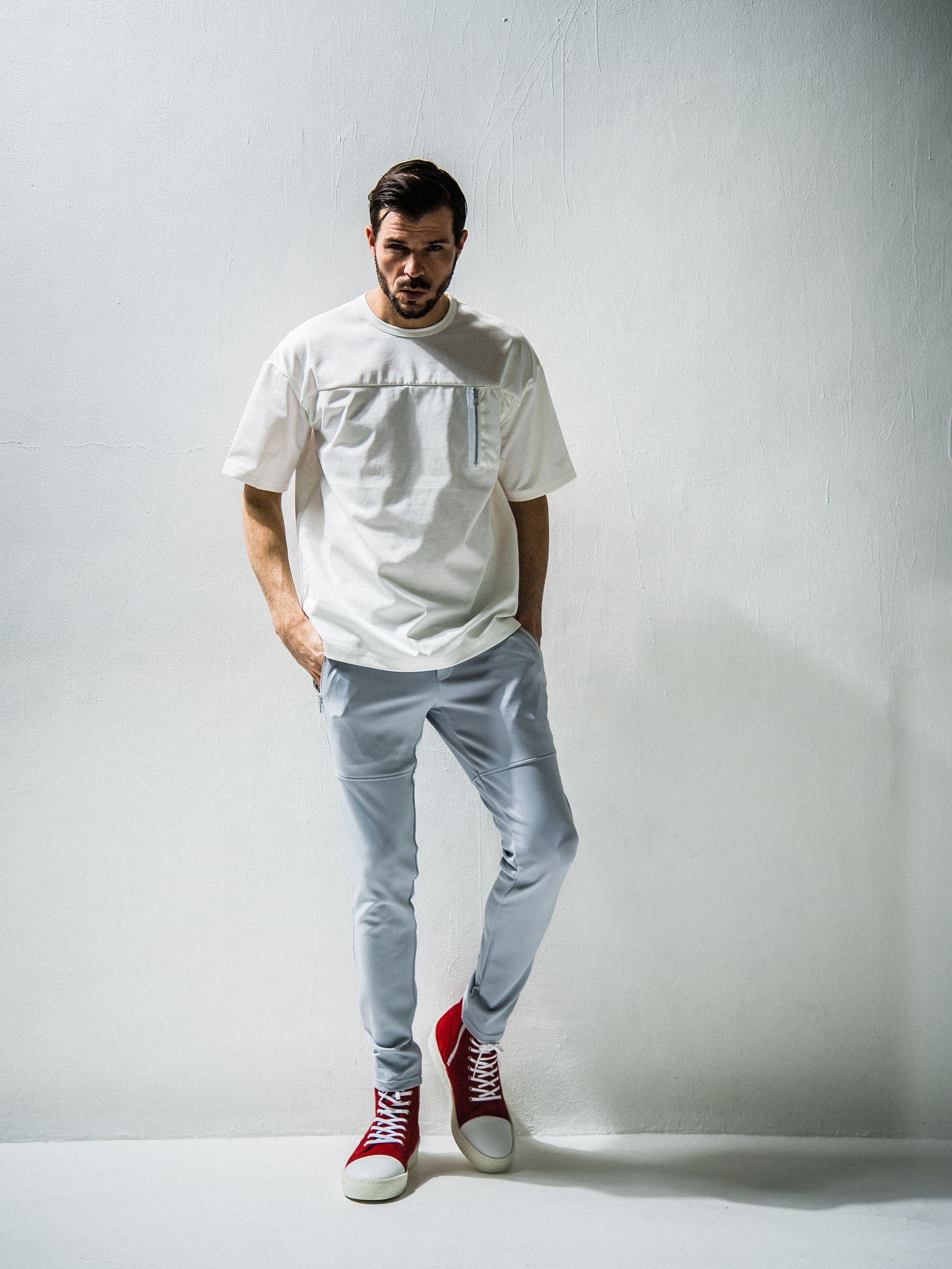 NYLON POCKET LOOSE TEE / RC24-T-006 / ビッグTシャツ※