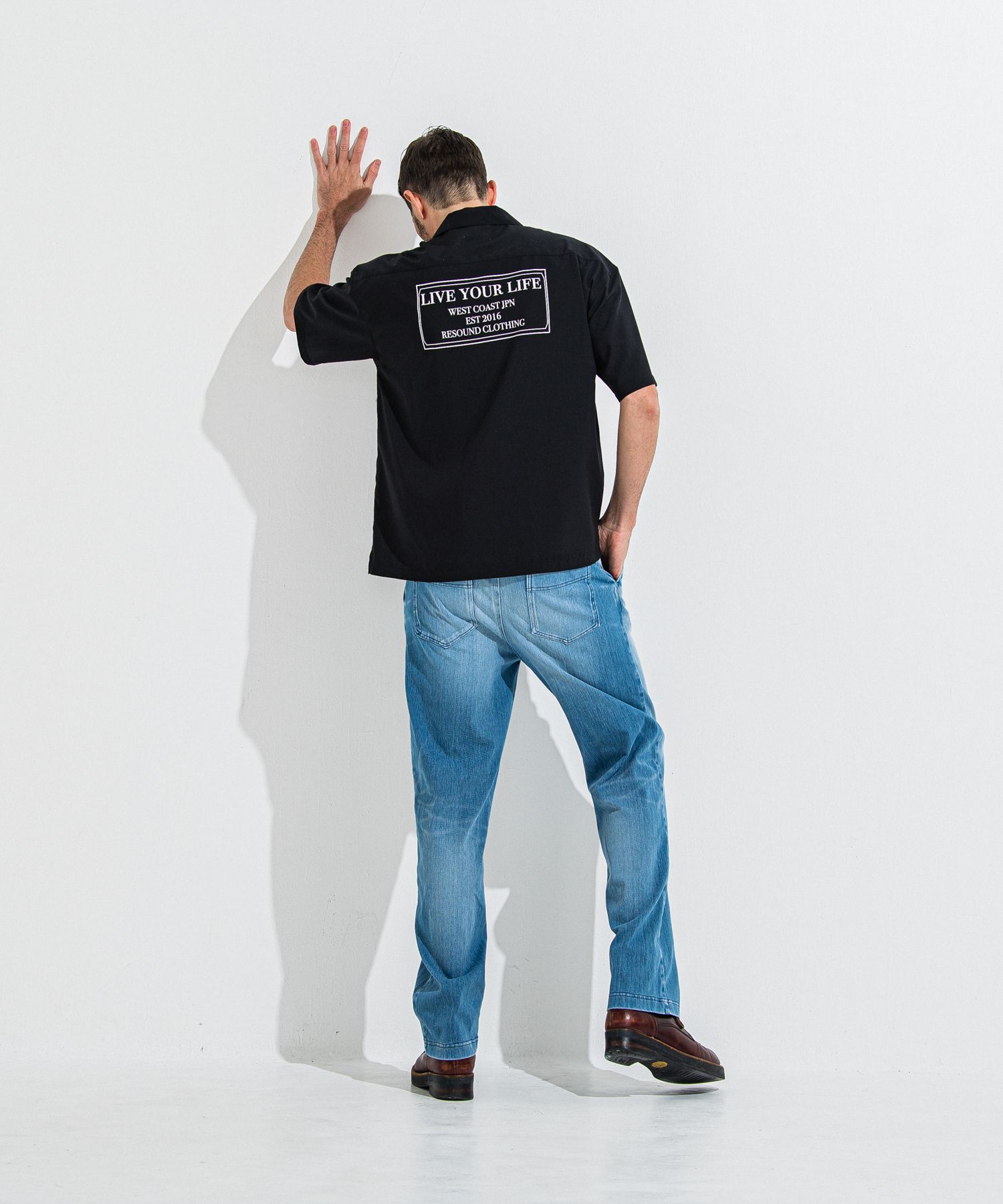 DENIM JERSEY WIDE PT / RC36-ST-016WTD / ライトオンスデニムジャージワイドパンツ / ライトインディゴ