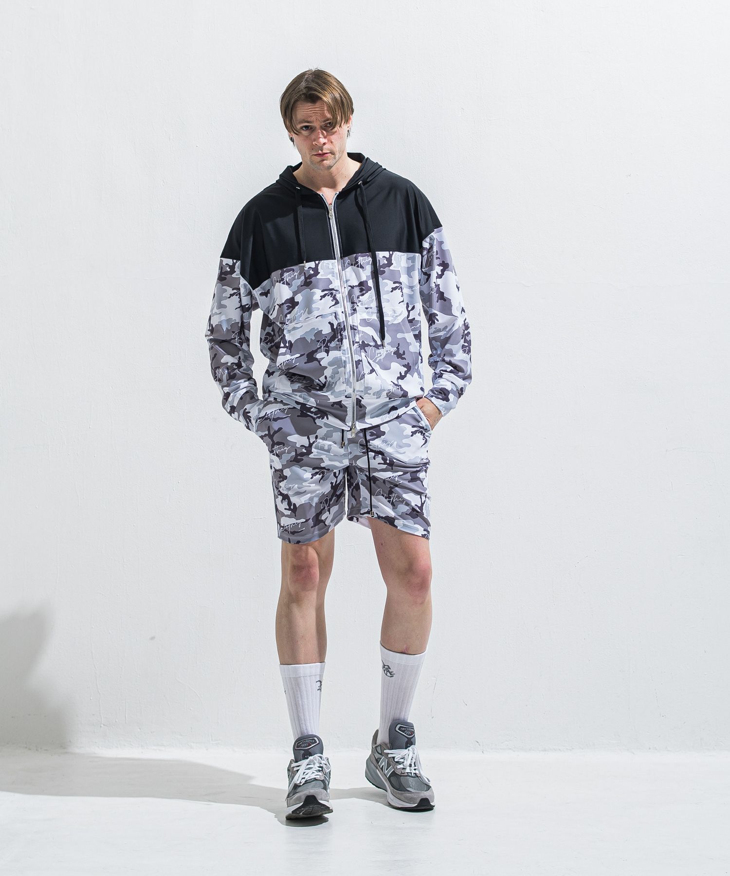 RUSH OVER ZIPUP HOODIE / RC40-C-001 / ラッシュガードパーカー / カモフラブラック (5月下旬入荷予定)