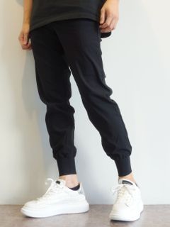BILLIE NYLON PANTS / RC25-ST-028 / ナイロンリブパンツ / ブラック