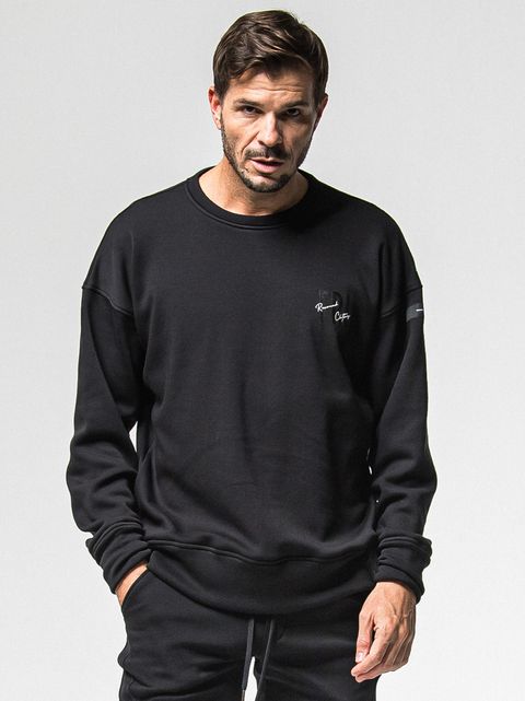 【FRIDAYコラボ】 FRIDAY STANDARD LOGO VELOURS FLEECE TRAINER / RCF1-C-004 / 裏起毛FRIDAYスタンダードロゴトレーナー / ブラック (11月上旬入荷予定)