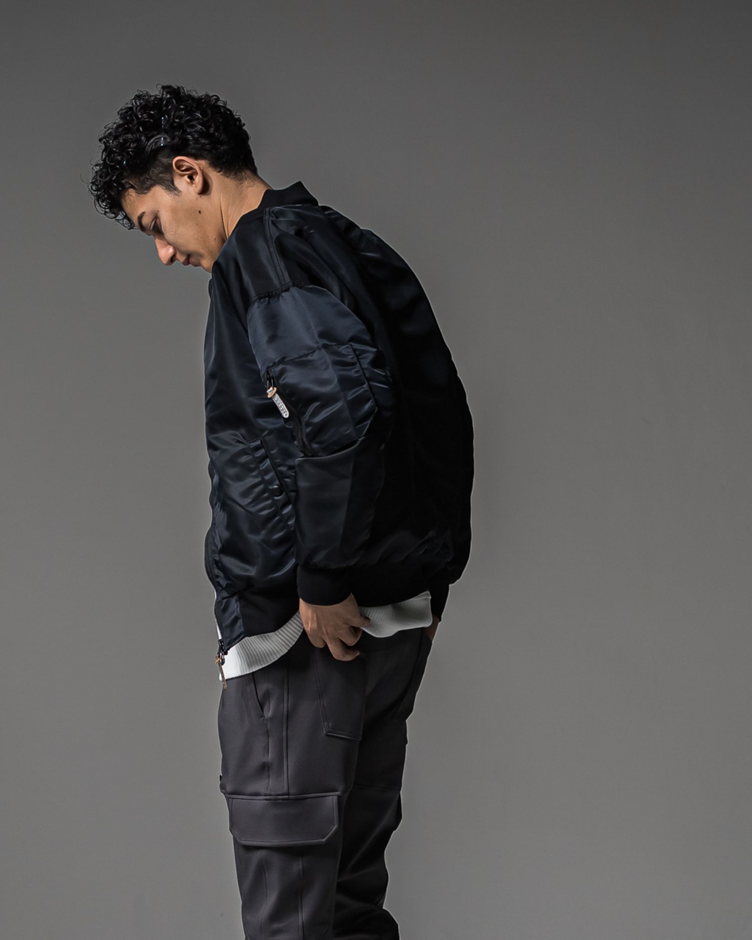 LIGHT DAVID JACKET / RC37-JK-002 / ナイロンライトMA-1 / ブラック (9月上旬入荷予定)