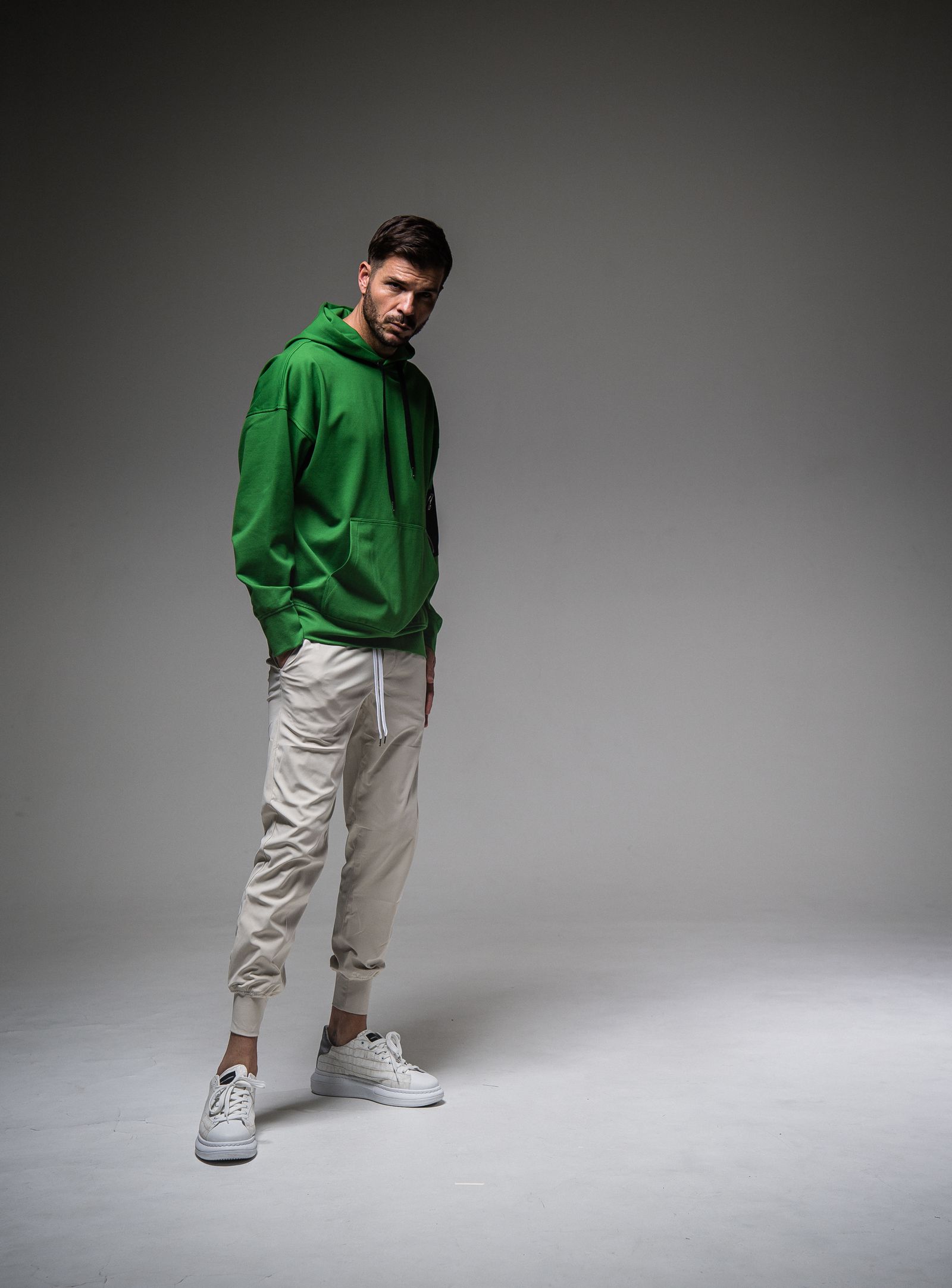 BILLIE NYLON PANTS / RC25-ST-028 / ナイロンリブパンツ / ベージュ