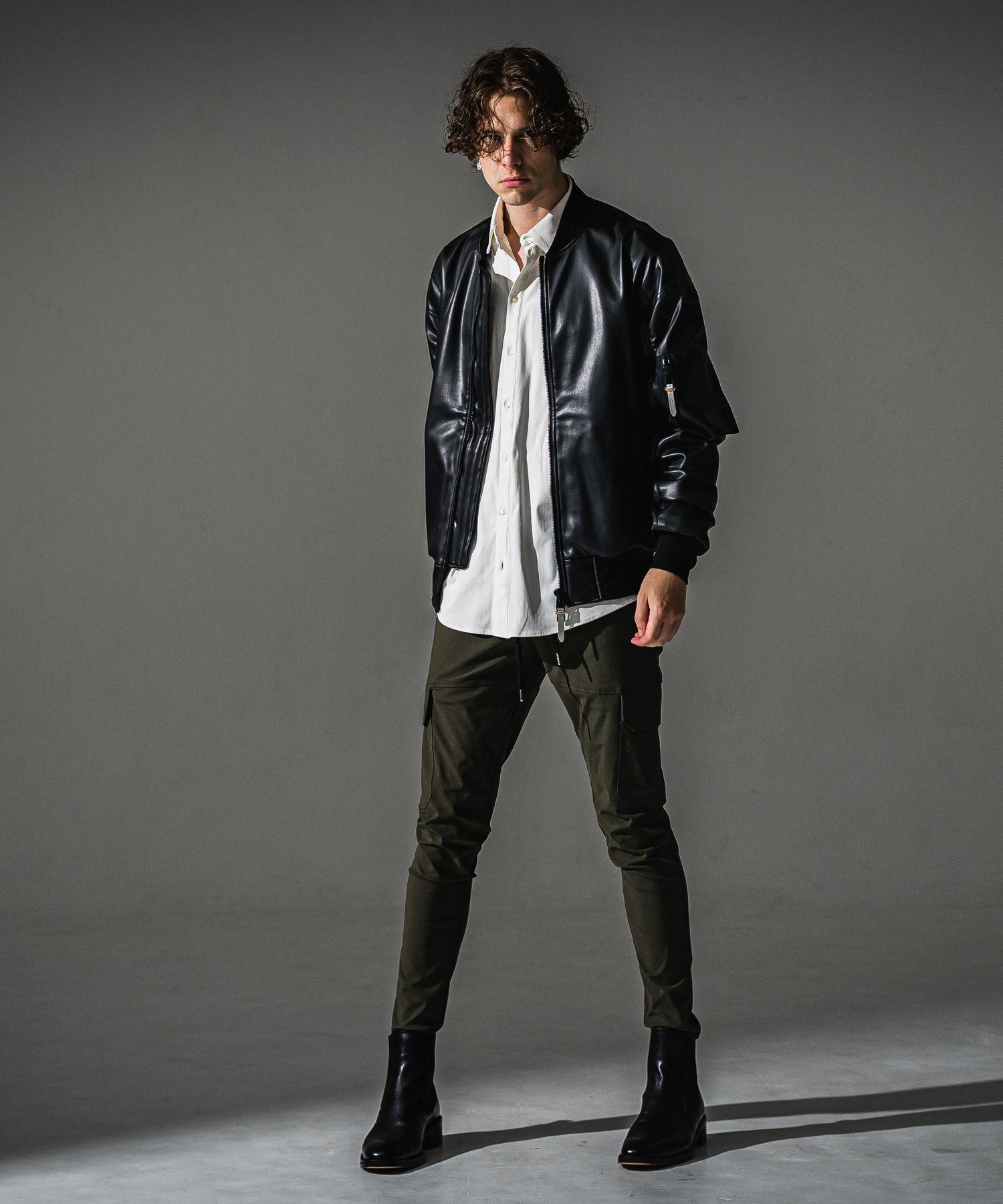NYLON JACK SHIRTS / RC41-SH-001 / オーバーサイズナイロンシャツ / ホワイト (7月下旬入荷予定)