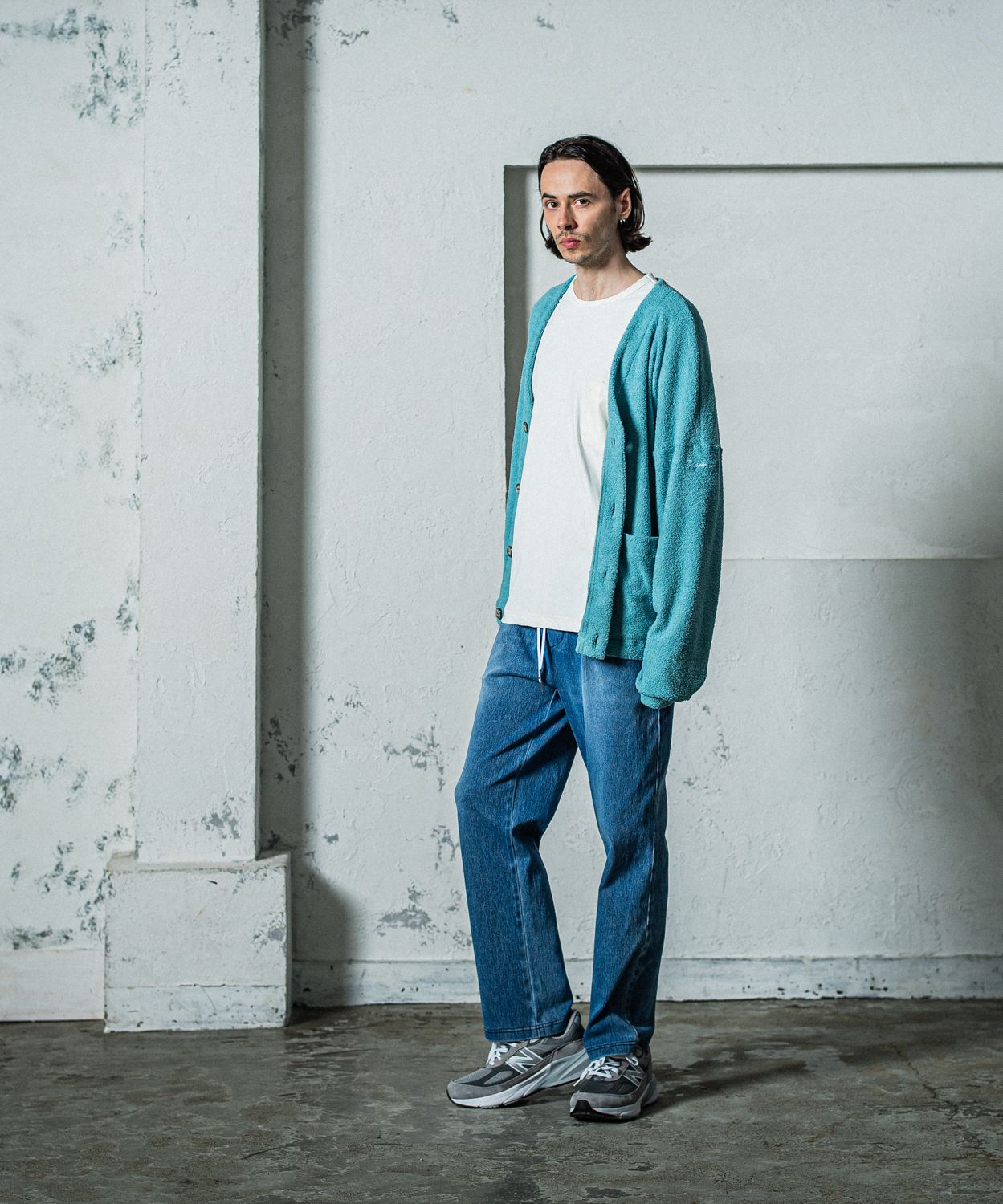 EX DENIM JERSEY WIDE PT / RC35-ST-016WTD / デニムジャージワイドパンツ / ライトインディゴ