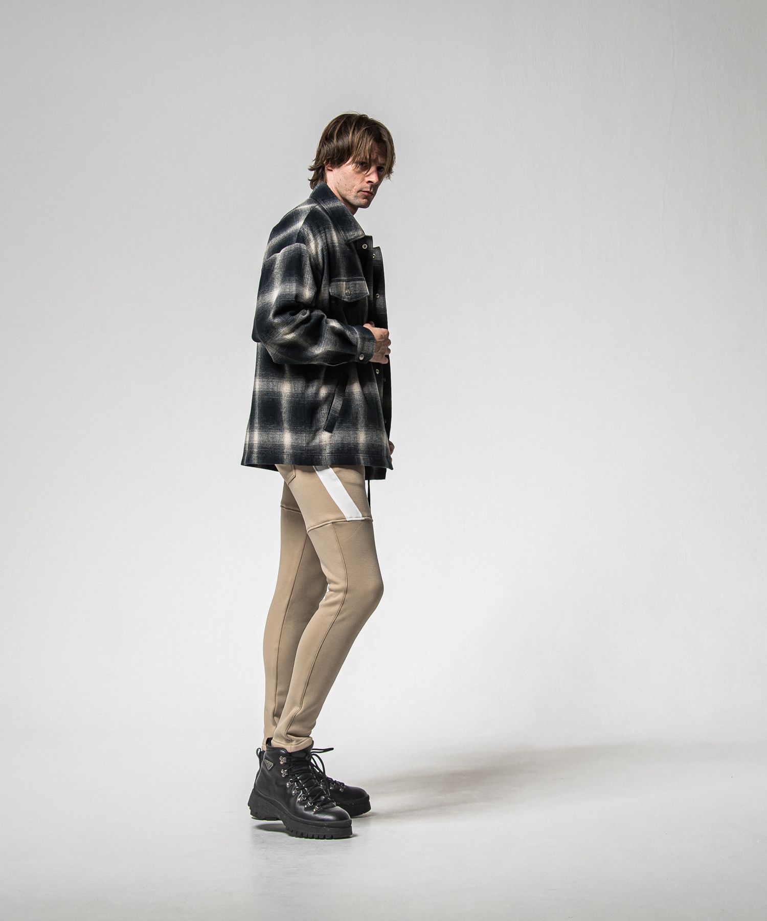 FLANNEL CHECK JK / RC38-JK-007 / フランネルチェックCPOジャケット / ブラック (10月中旬入荷予定)