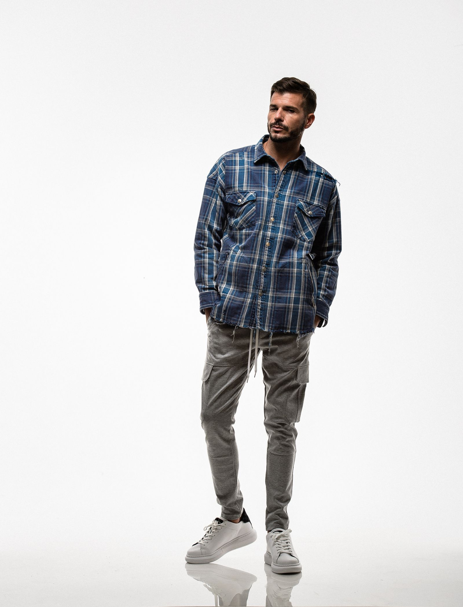 VINTAGE CHECK OVER GOWN SHIRTS / RC18-SH-002 / チェックシャツ ※