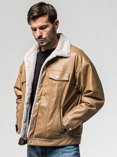 LEATHER FUR OVER G / RC38-JK-002 / レザーファーGジャン / キャメル (11月中旬入荷予定)