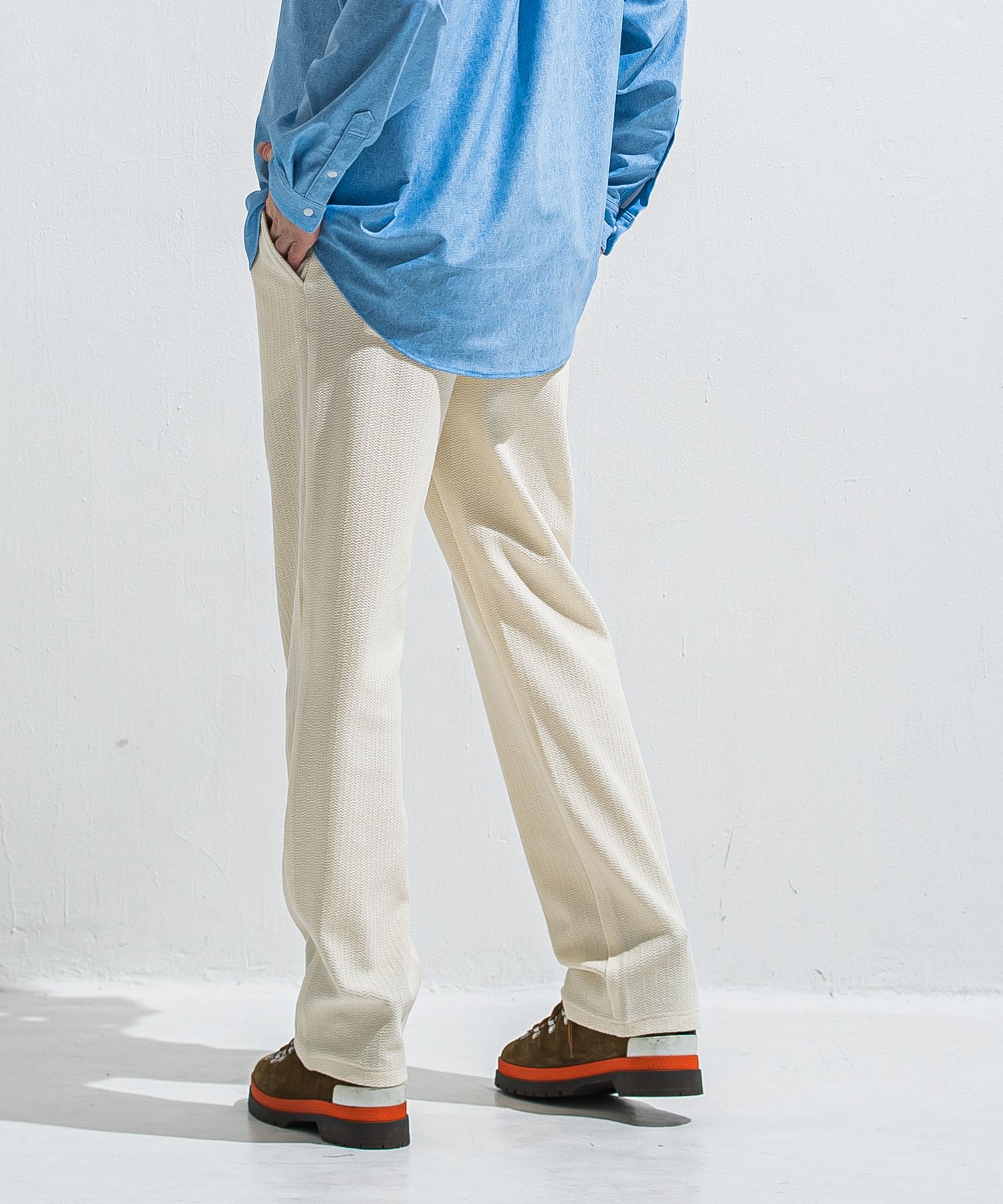 SEMI WIDE TUCK PANTS / RC40-ST-016WT / セミワイドタックパンツ / ブリスターオフホワイト (4月中旬入荷予定)