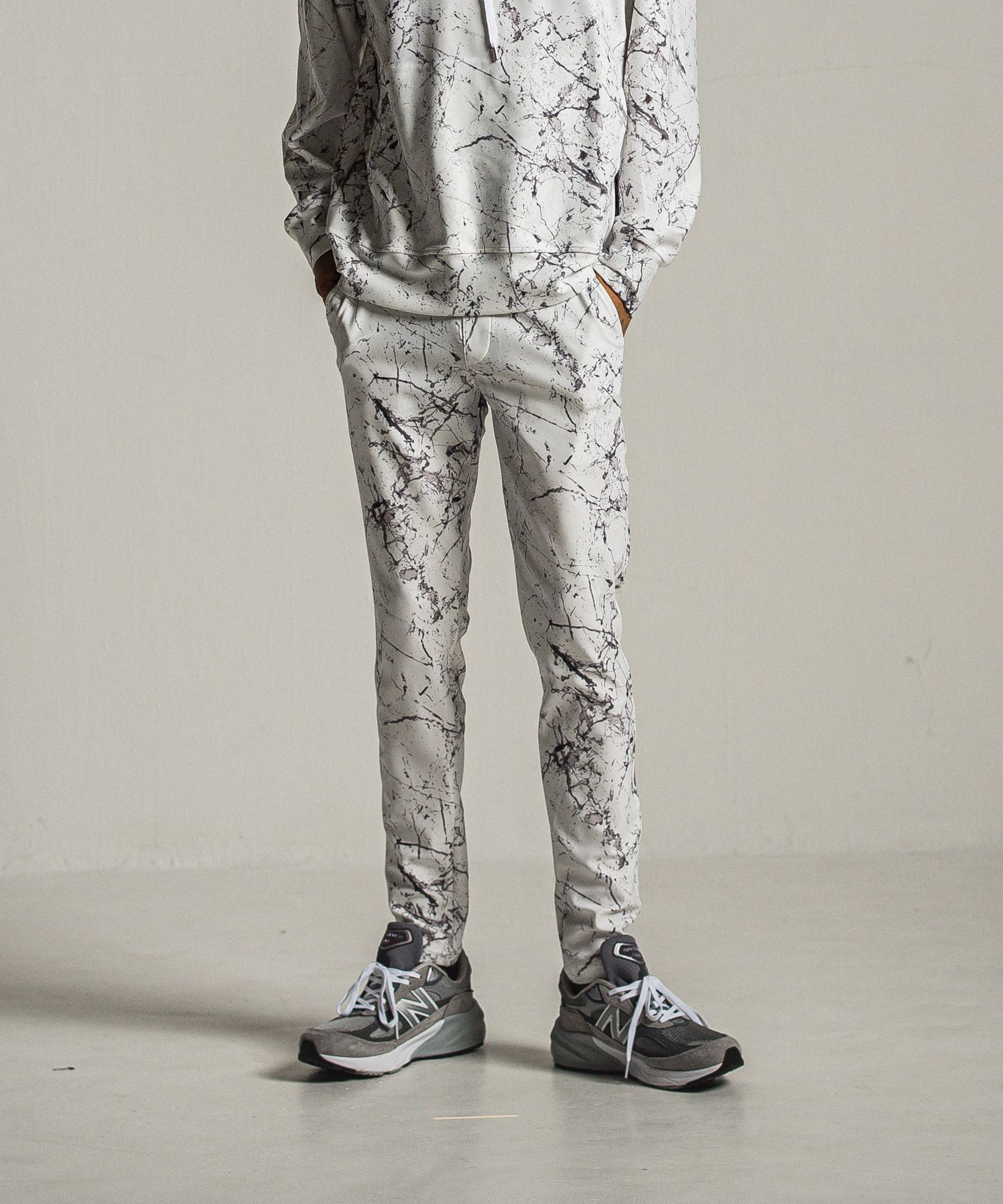 CHRIS EASY PANTS / RC34-ST-016 / ペイント柄イーシーパンツ / グレー