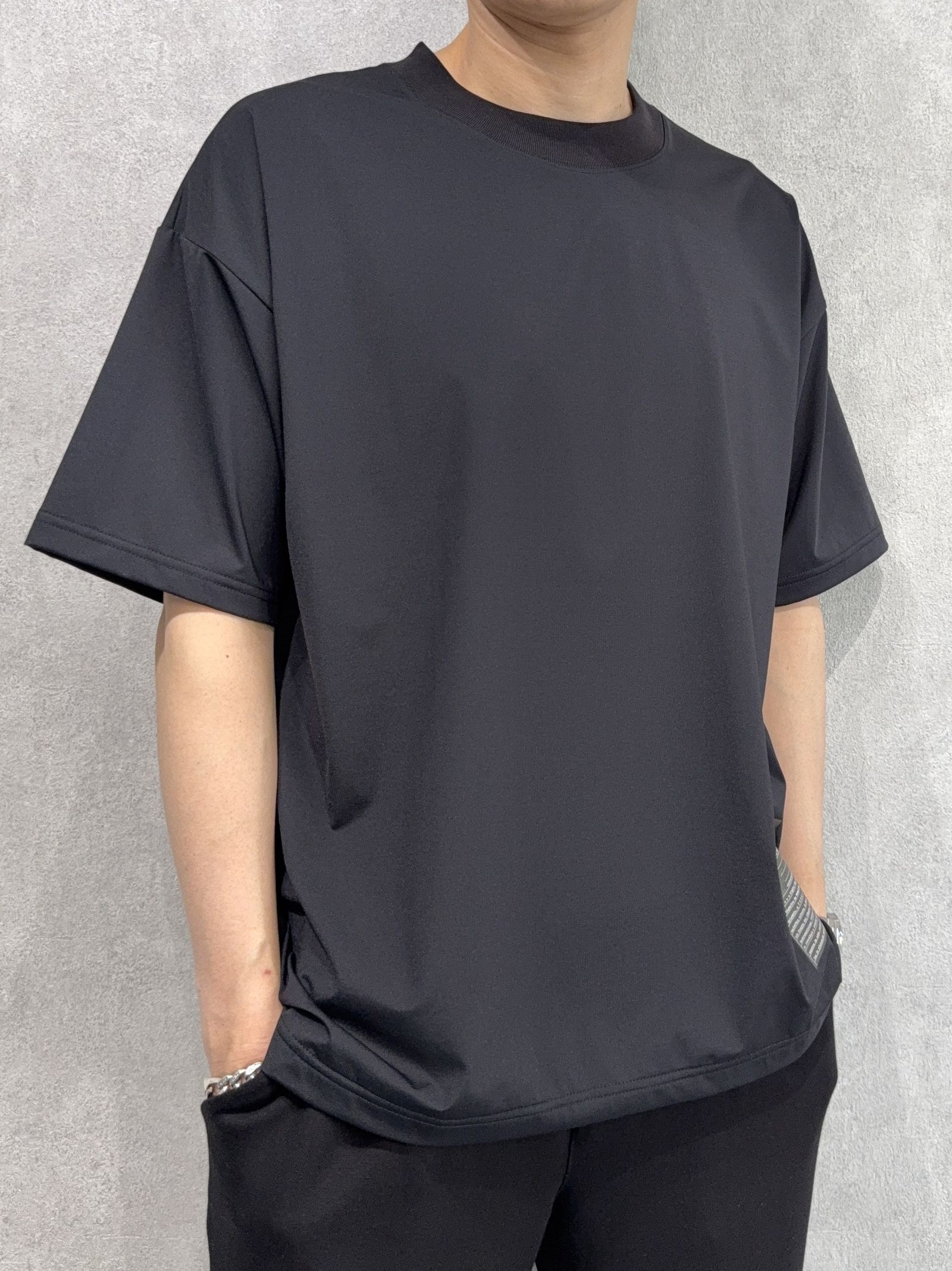 WILL OVER NYLON T / DP1-T-002 / ウィルプリントナイロンビッグTシャツ / ブラック