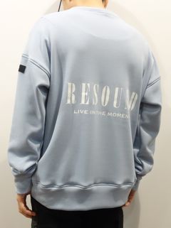 ID BACKROGO VELOURS FLEECE DROP TRAINER / RC26-C-002 / 裏起毛バックロゴトレーナー / サックス
