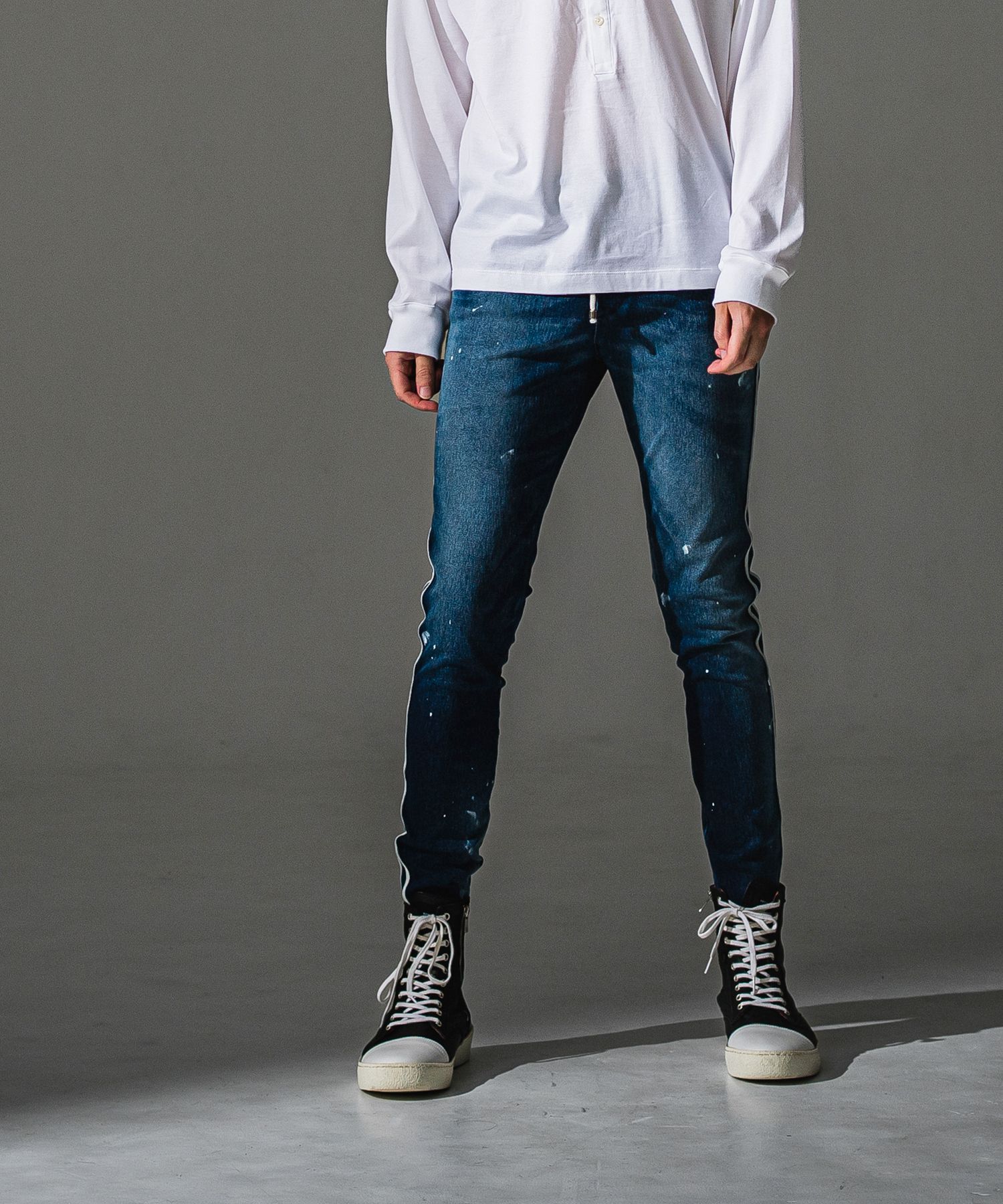 EX DENIM JERSEY BLIND LINE PT / RC41-ST-008D / デニムジャージラインパンツ / ダークインディゴ (9月上旬入荷予定)