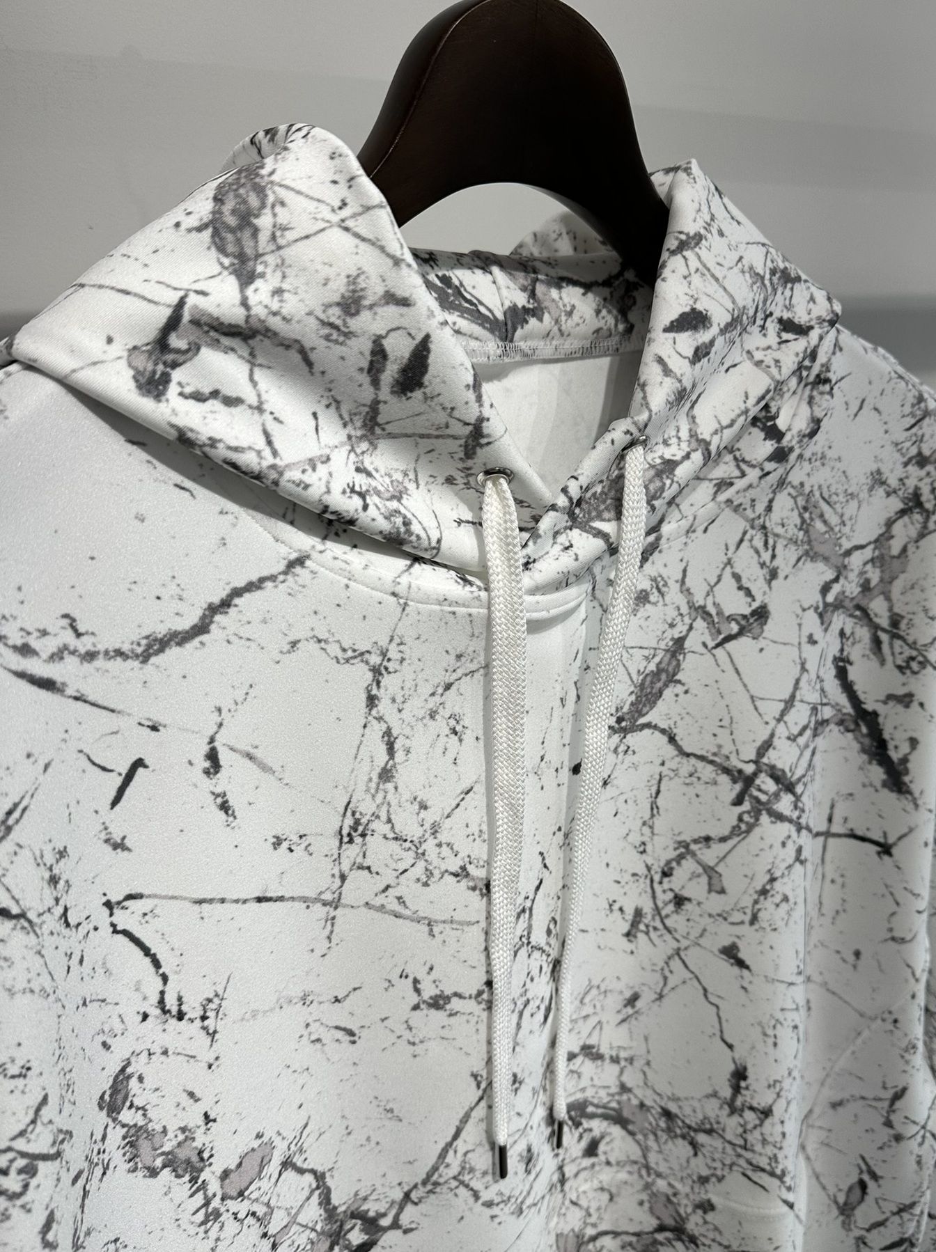 PAINT LOOSE HOODIE / RC34-C-008 / ペイント柄ルーズパーカー / グレー