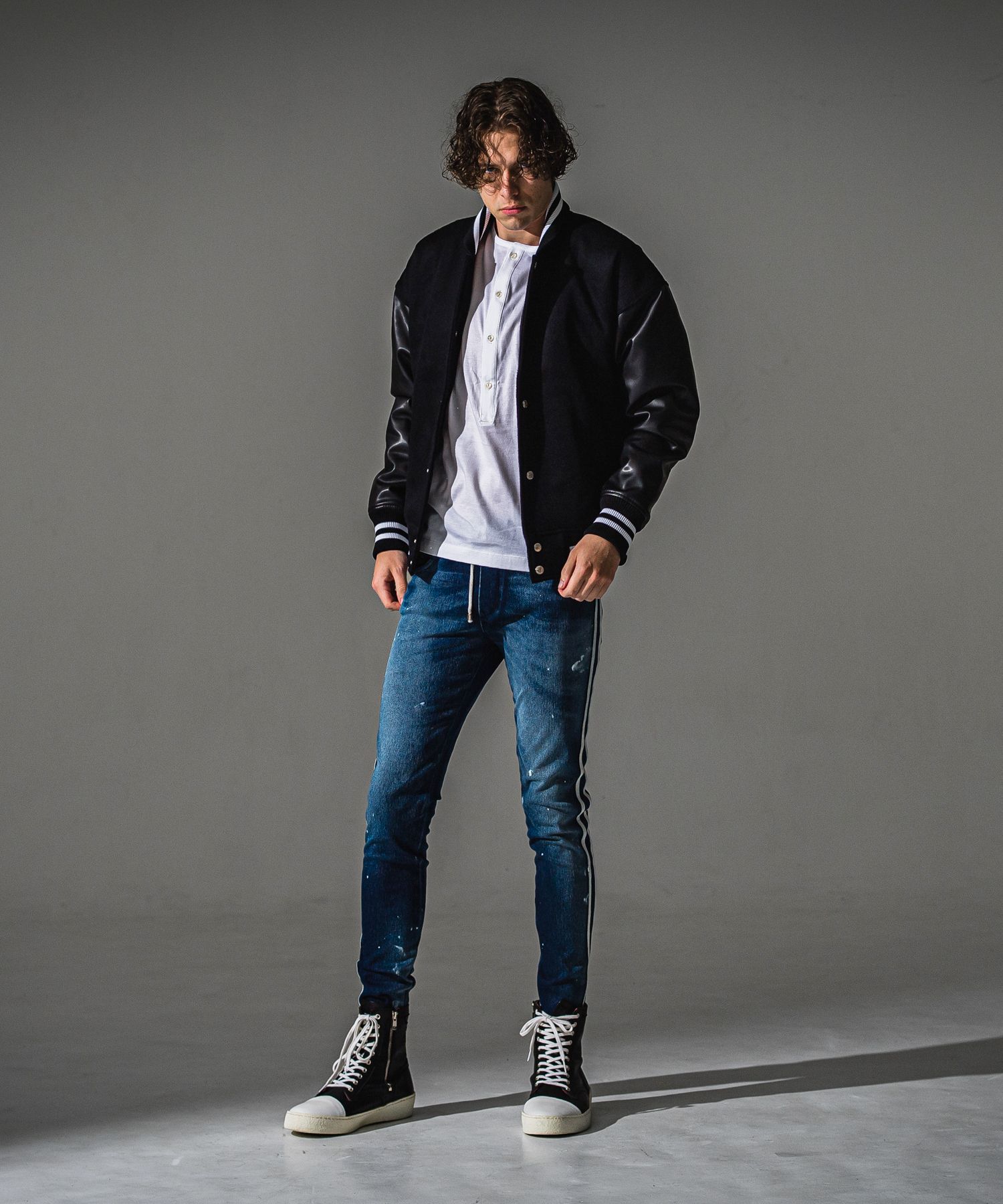 EX DENIM JERSEY BLIND LINE PT / RC41-ST-008D / デニムジャージラインパンツ / ダークインディゴ (9月上旬入荷予定)