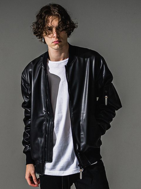 DAVID JACKET / RC41-JK-003 / MA-1 / ブラックレザー (9月下旬入荷予定)