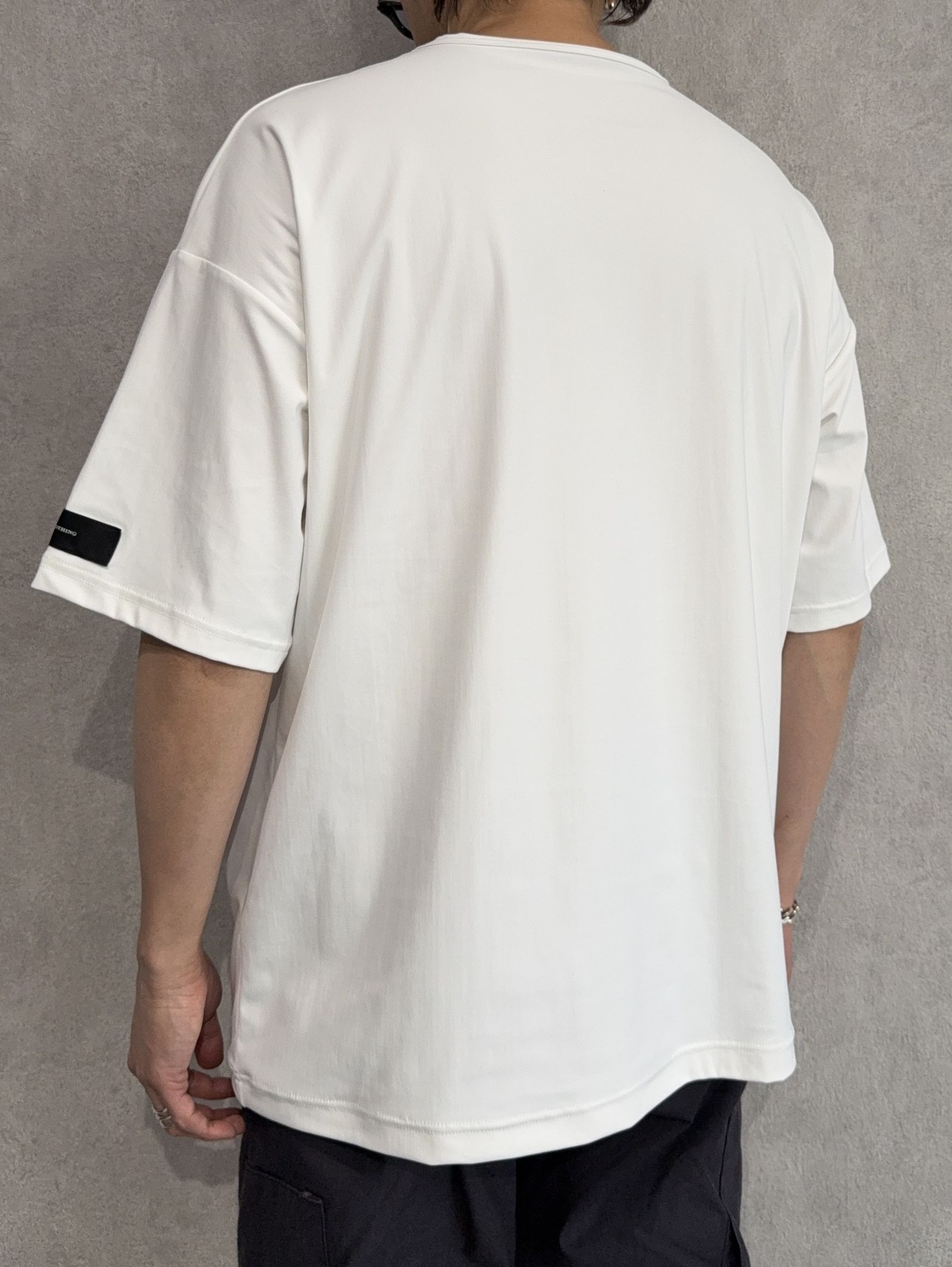 LEATHER POCKET OVER NYLON T / RC35-T-005 / レザーポケットナイロンビッグTシャツ / ホワイト