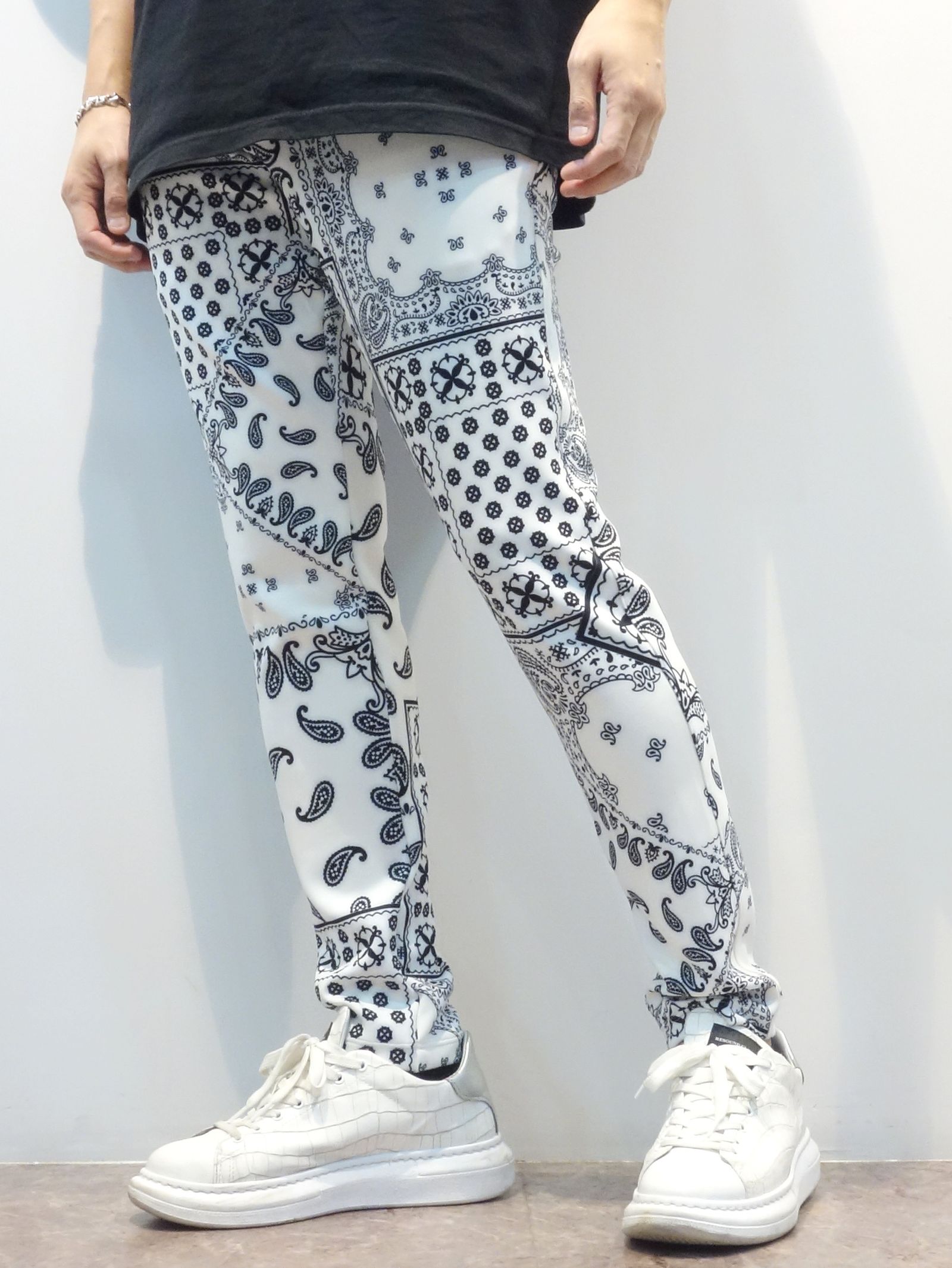 RESOUND CLOTHING - CHRIS EASY PANTS / RC25-ST-016 / バンダナイージーパンツ / ペイズリーホワイト  | LUKE