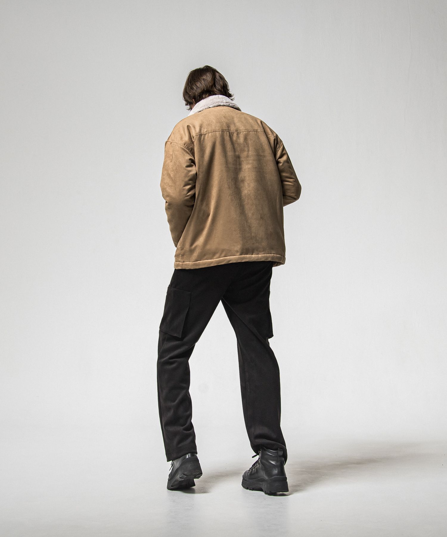 SUEDE FUR CAVER ALL / RC38-JK-003 / スエードファーカバーオール / ブラウン (11月中旬入荷予定)