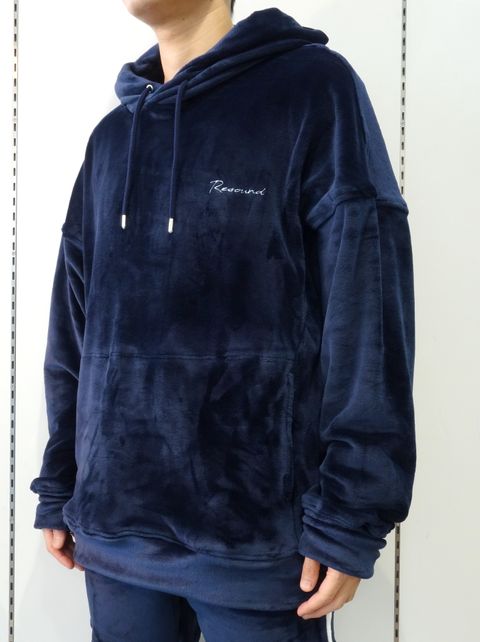 DOUBLE VELOURS FLEECE LOOSE HOODIE / RC22-C-006 / ベロアフリースパーカー