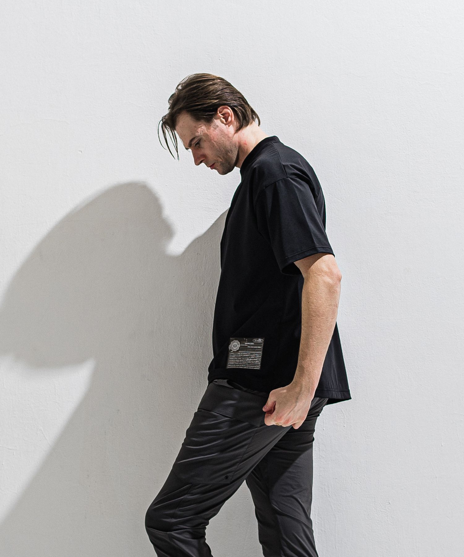 WILL OVER NYLON T / DP1-T-002 / ウィルプリントナイロンビッグTシャツ / ブラック (4月上旬入荷予定)