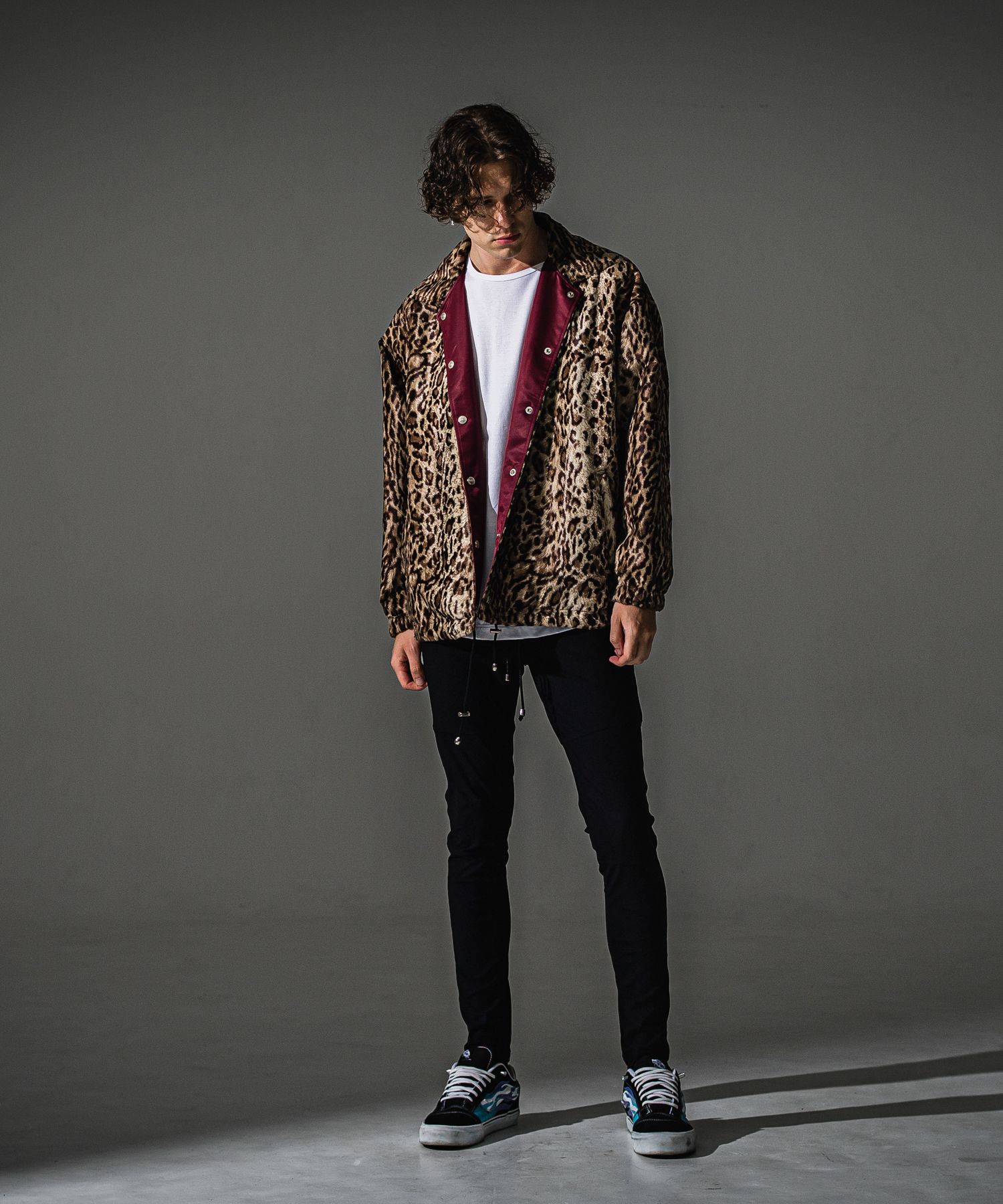 JOHNSON LINE NYLON PT / BASIC-ST-009 / ジョンソンラインナイロンパンツ / ブラック×レザーブラック (7月下旬入荷予定)