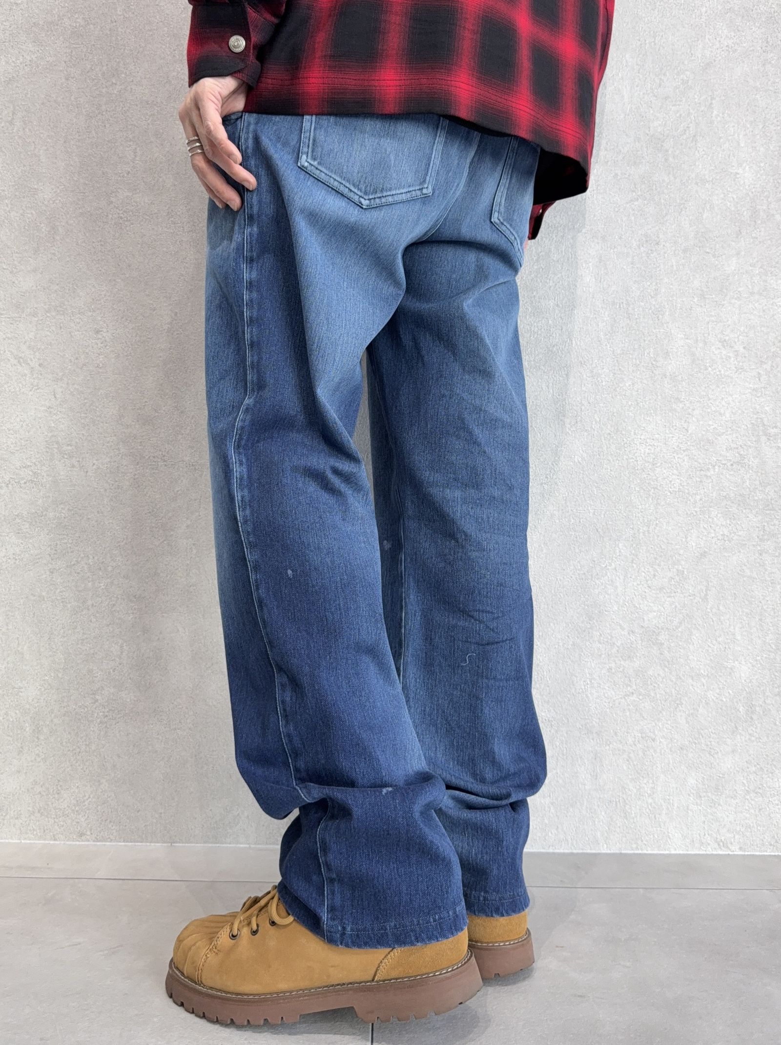 DENIM JERSEY WIDE PT / RC39-ST-016WTD / ライトオンスデニムジャージ ワイドパンツ / ダークインディゴ