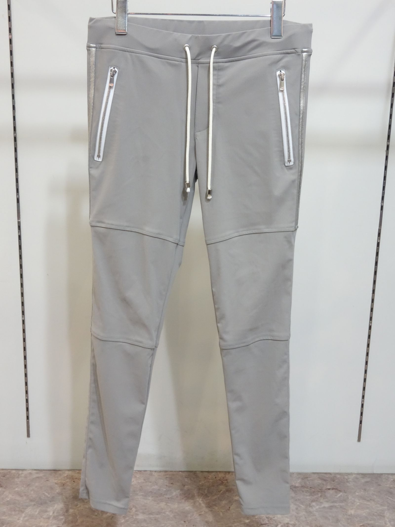 JOHNSON LINE NYLON PT / BASIC-ST-009 / ジョンソンナイロンラインパンツ / グレー×シルバー (3月上旬入荷予定)