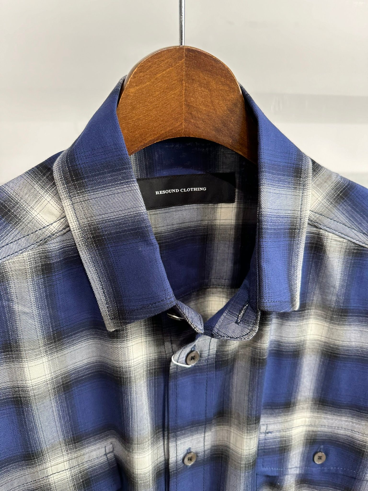 OVER GOWN CHECK SHIRTS / RC33-SH-003 / オーバーガウンチェックシャツ / ブルー