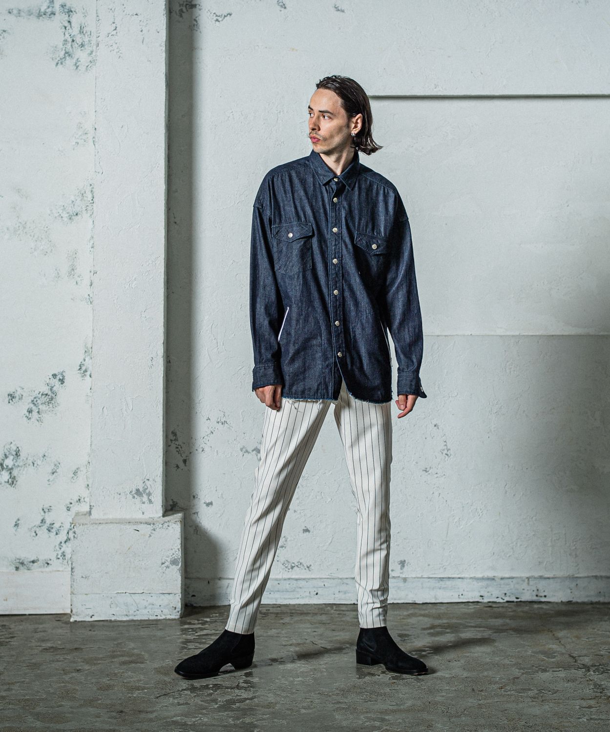 CHRIS EASY PANTS / RC35-ST-016 / イージーパンツ / ホワイトストライプ