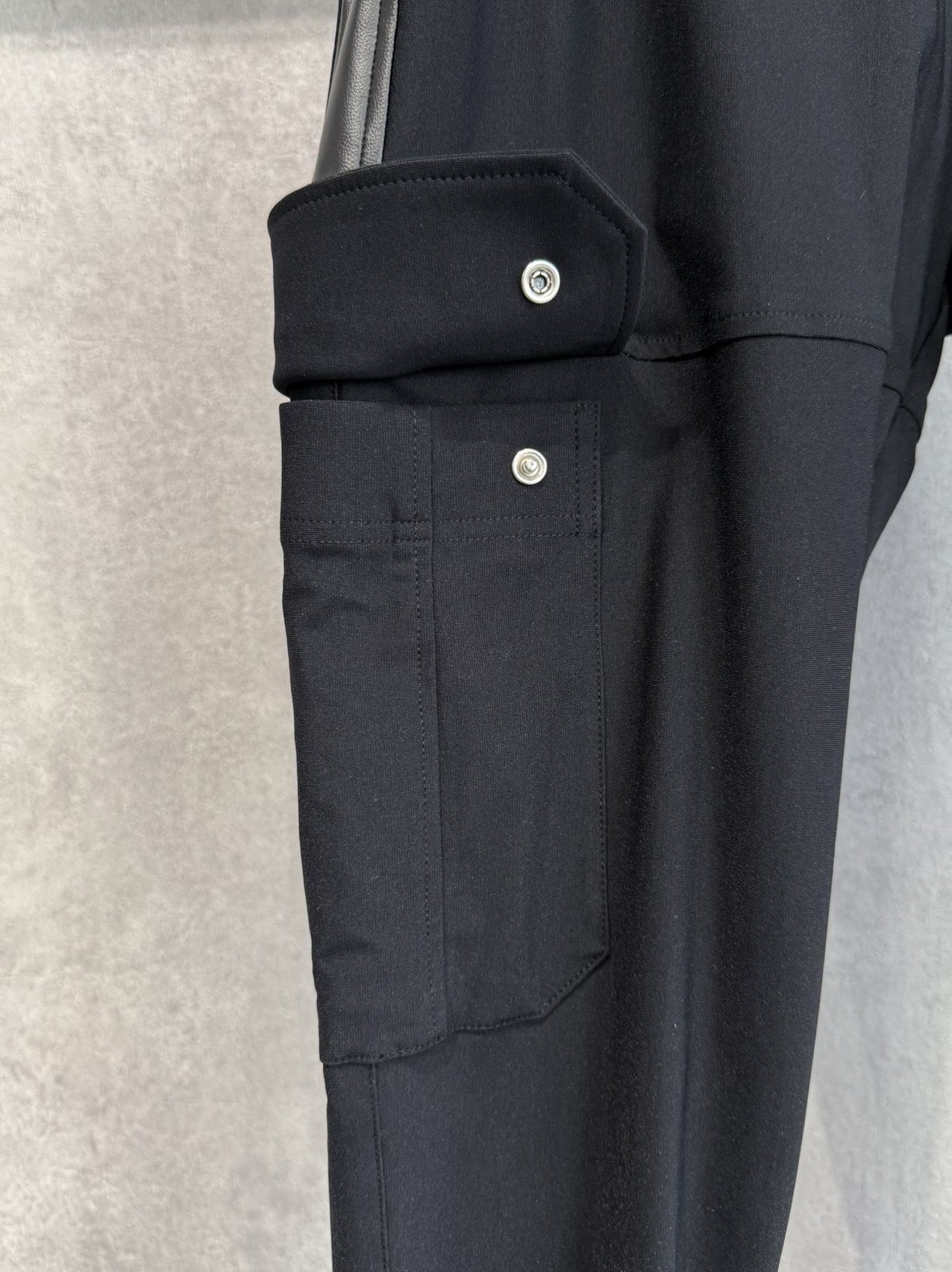 DARRELL CARGO PT / BASIC-ST-010 / レザーラインナイロンカーゴパンツ / ブラック×レザーブラック