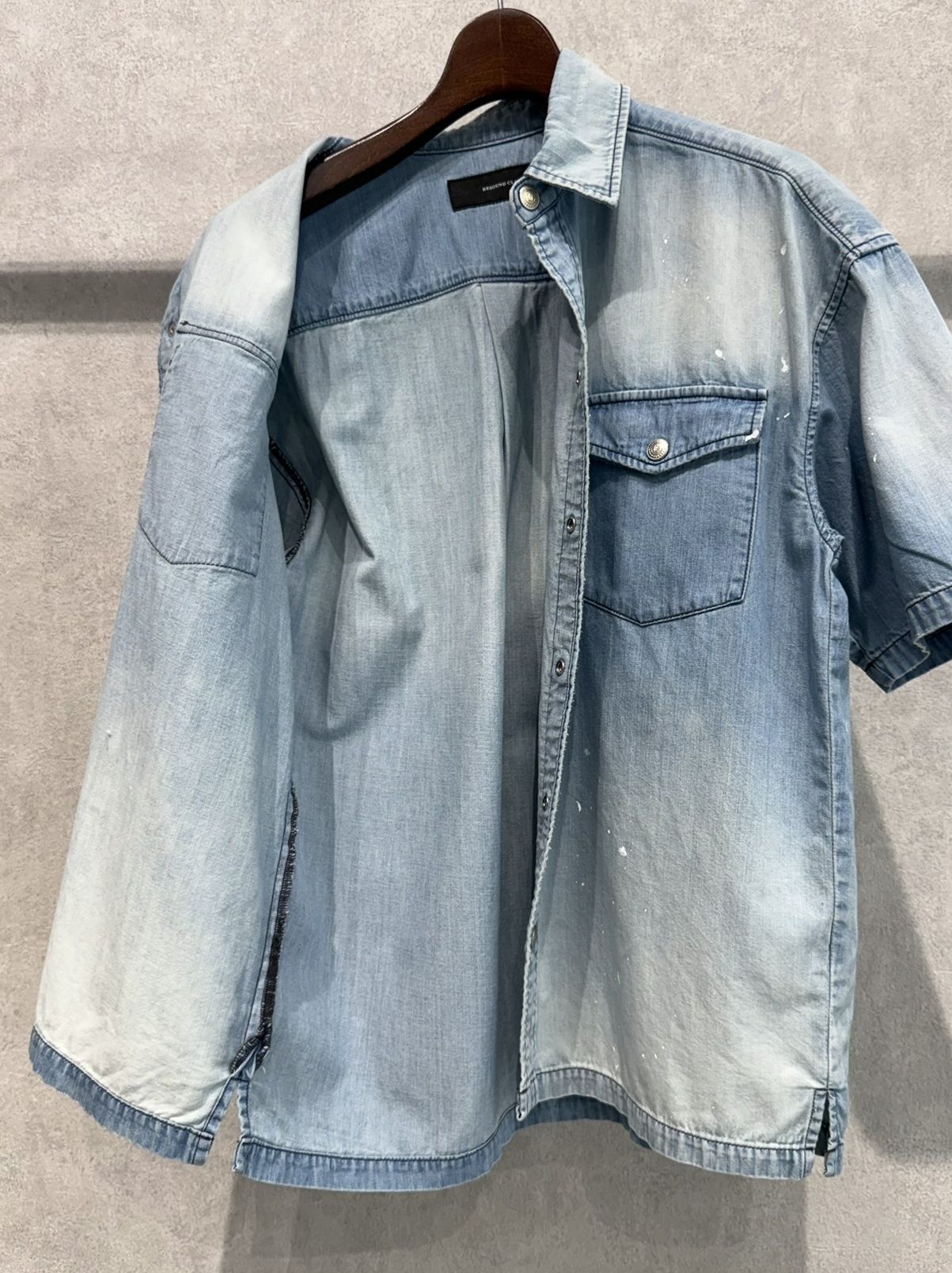 HALF DENIM SHIRTS / RC40-SH-002 / デニム半袖シャツ / ライトインディゴ