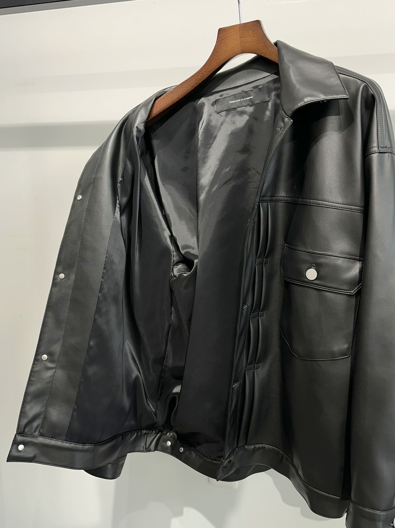 LEATHER OVER 2ND G / RC34-JK-002 / エコレザーGジャン / ブラック