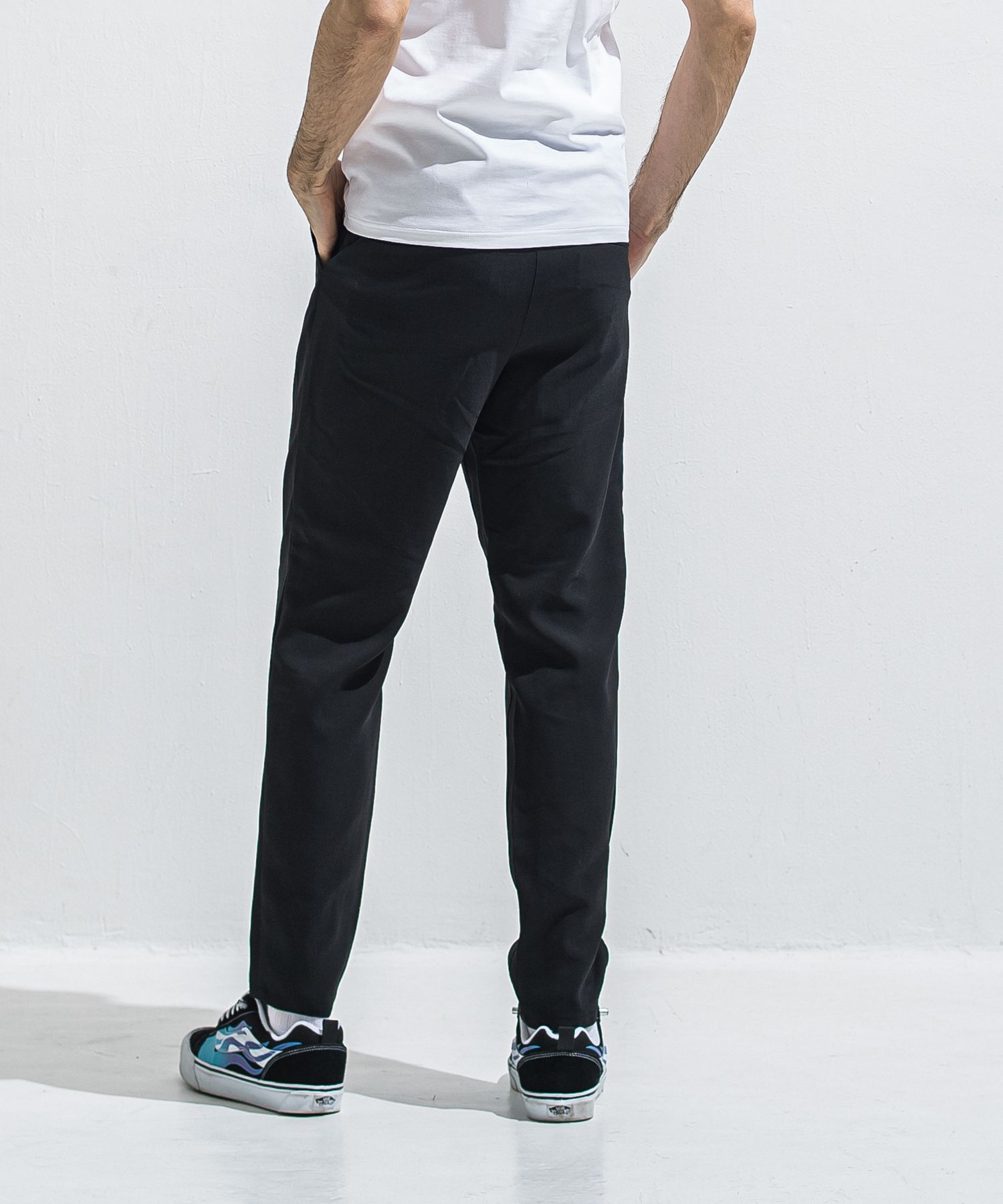 PAT WIDE EASY PANTS / RC40-ST-036BN / ワイドテーパードパンツ / ツイルブラック (4月中旬入荷予定)
